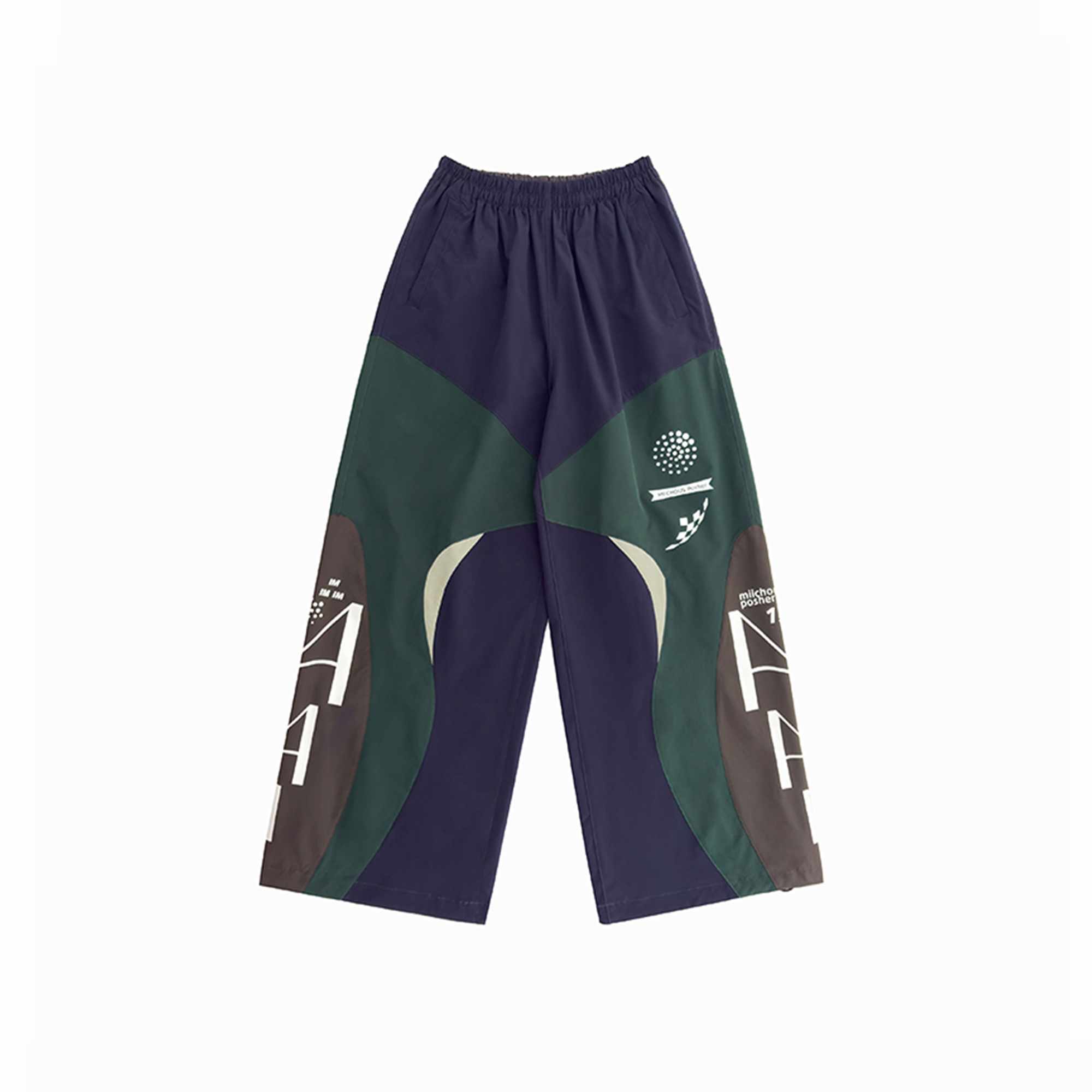MIICHOUS Contrast Racer Graphic Panel Pants