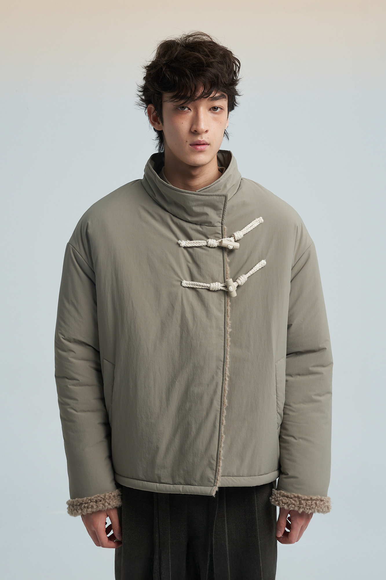 SAME FLOW Reversible Fleece-Lined Puffer
