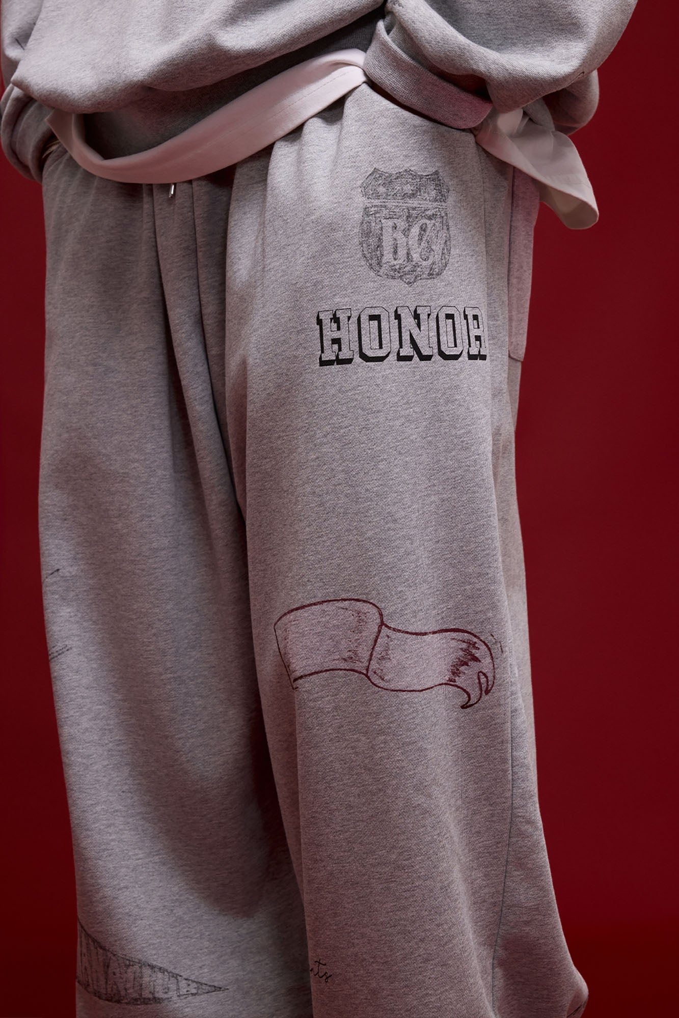 BANANA CLUB Classic Doodle Graphic Sweatpants