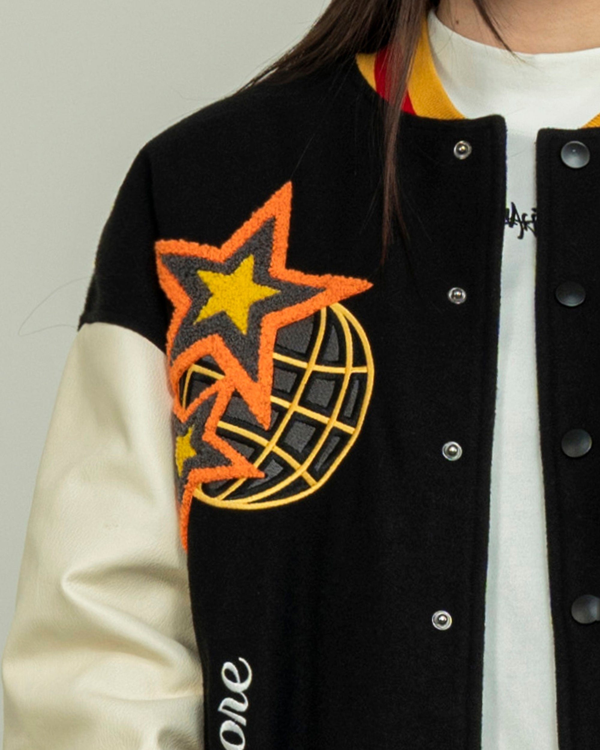 MAKEMORE KMR Patchwork Baseball Jacket