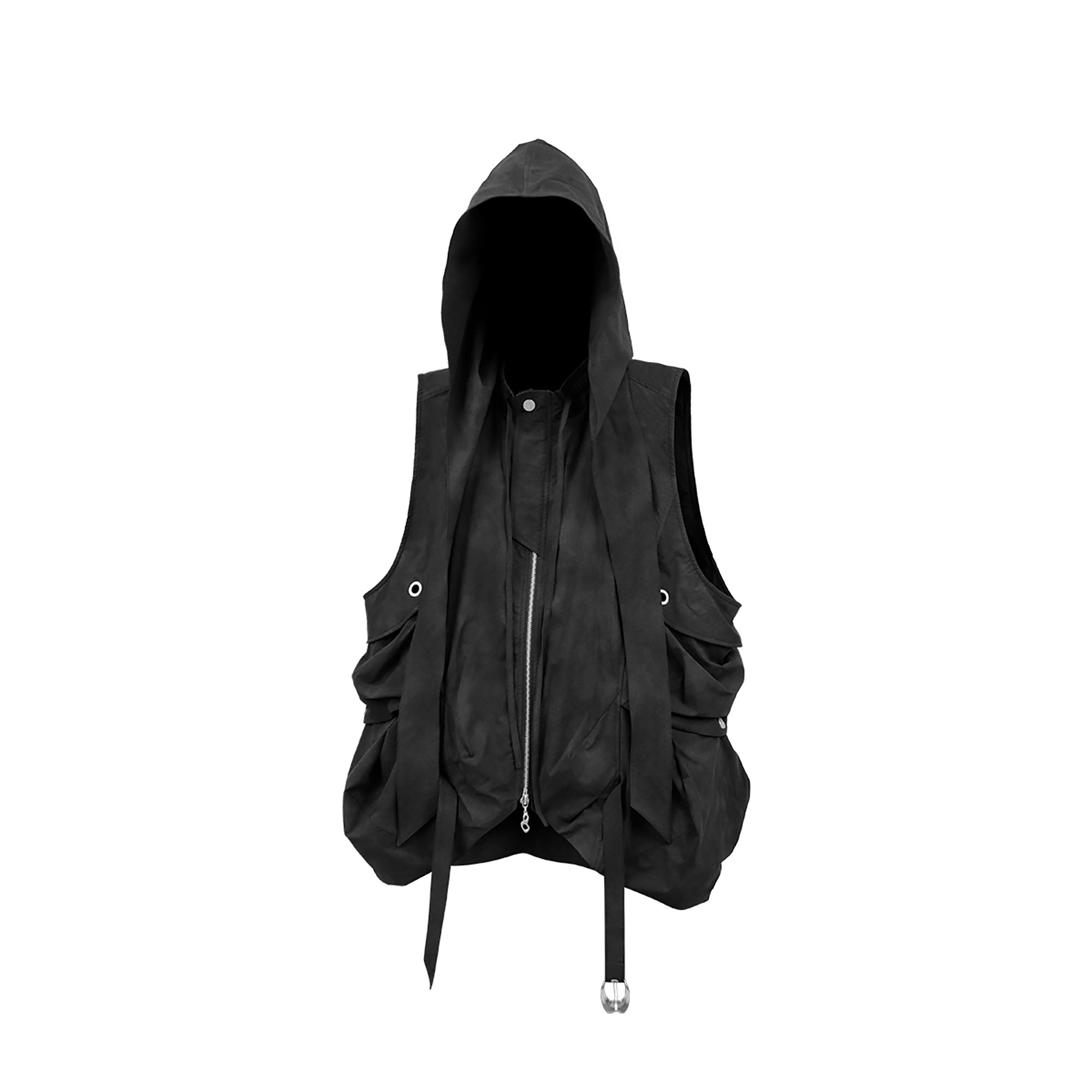 RELABEL Detachable Hood Big-Pocket Vest, premium urban and streetwear designers apparel on PROJECTISR.com, RELABEL