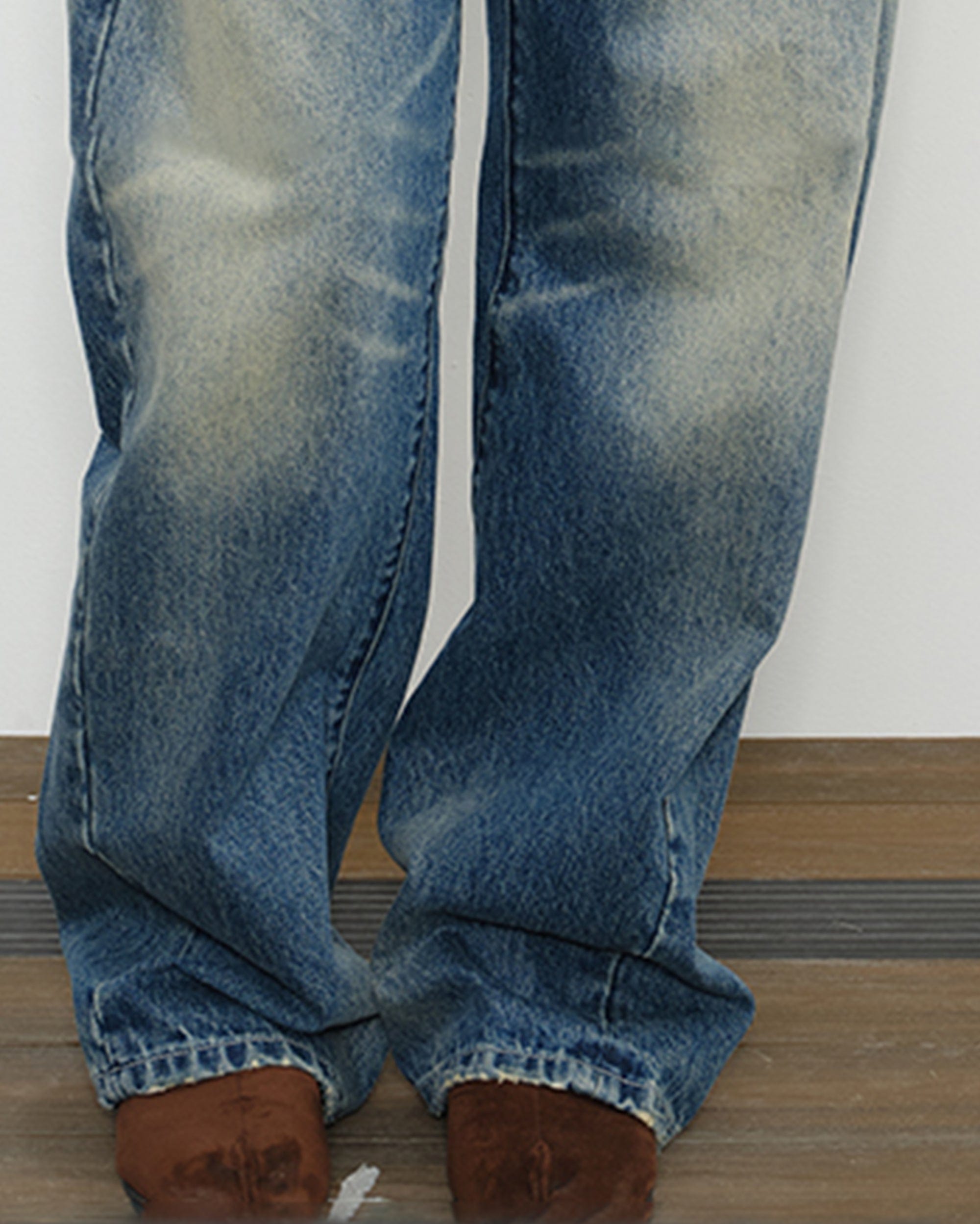 KREATE Classic Washed Whiskered Jeans