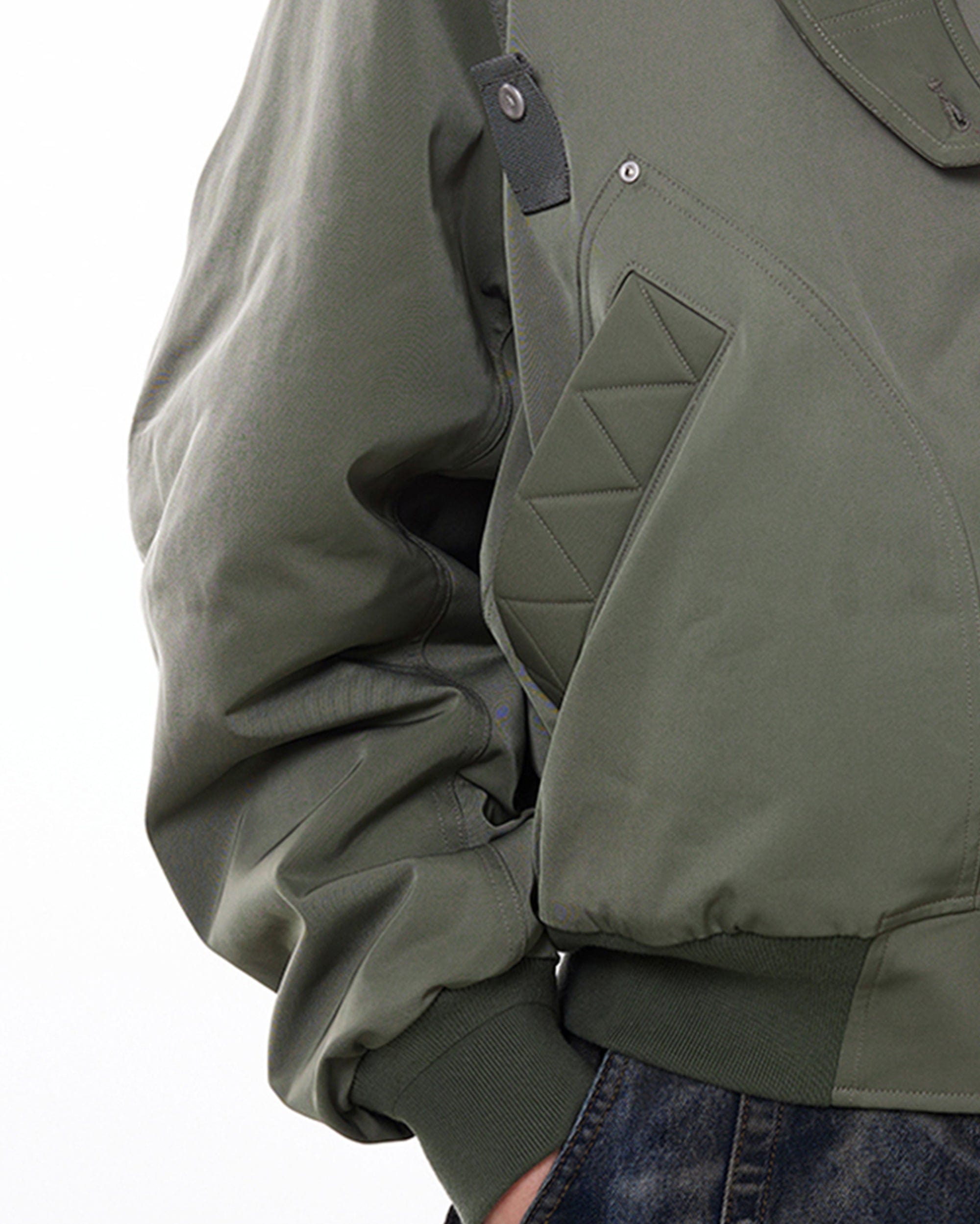 FACEONLAB Fleece-Lined B-15 BOMBER Jacket Green