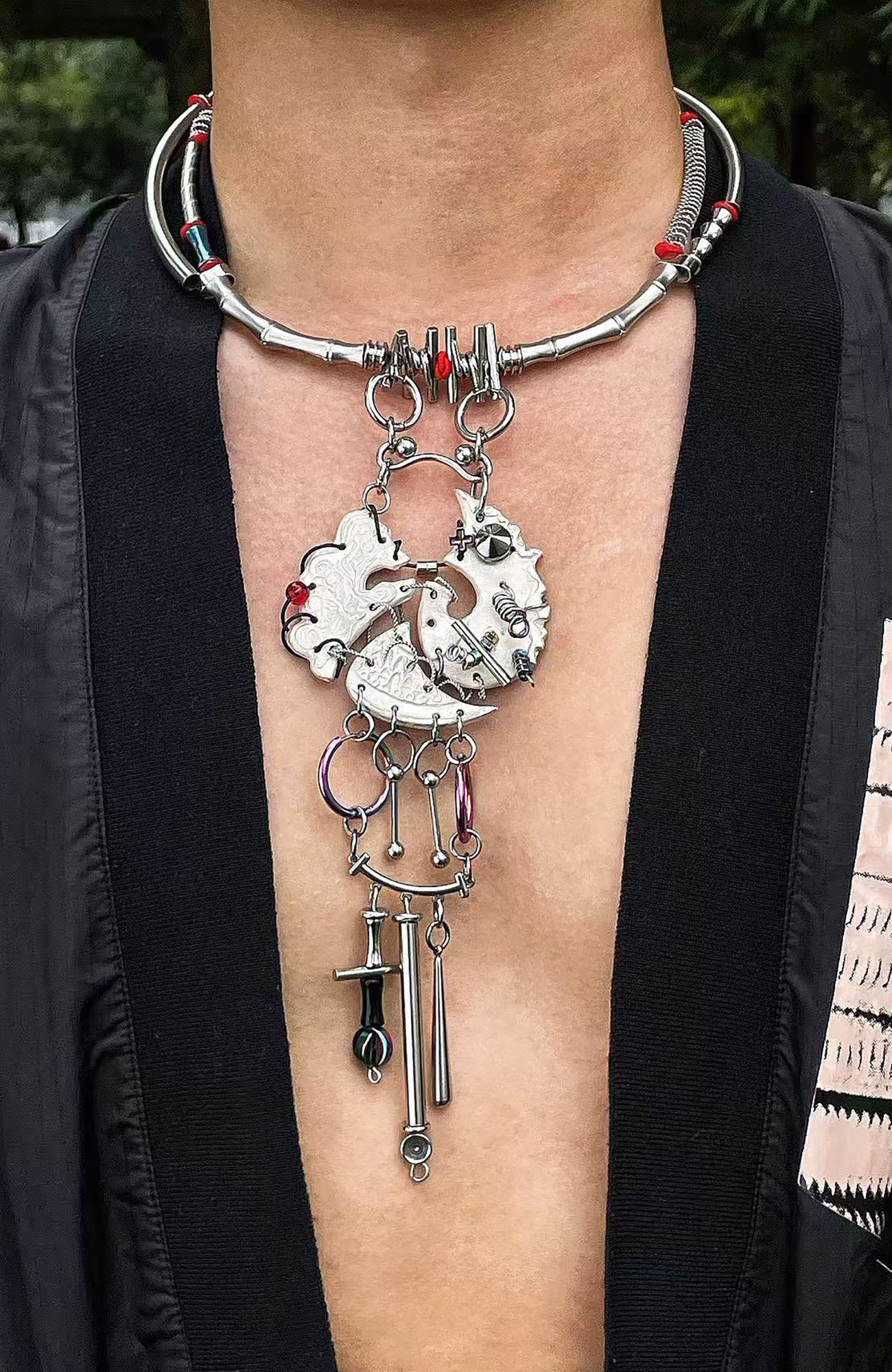 ILLUSORY × YBDX ZHAXii Deconstructed Architectural Tribal Necklace