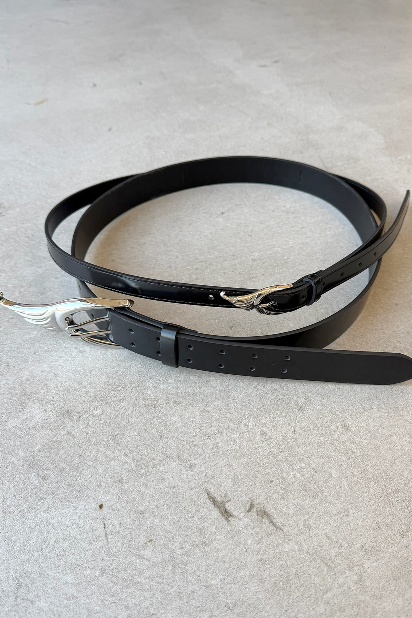 WHISTLEHUNTER Double-Layer Gloss Leather Belt, premium urban and streetwear designers apparel on PROJECTISR.com, WHISTLEHUNTER