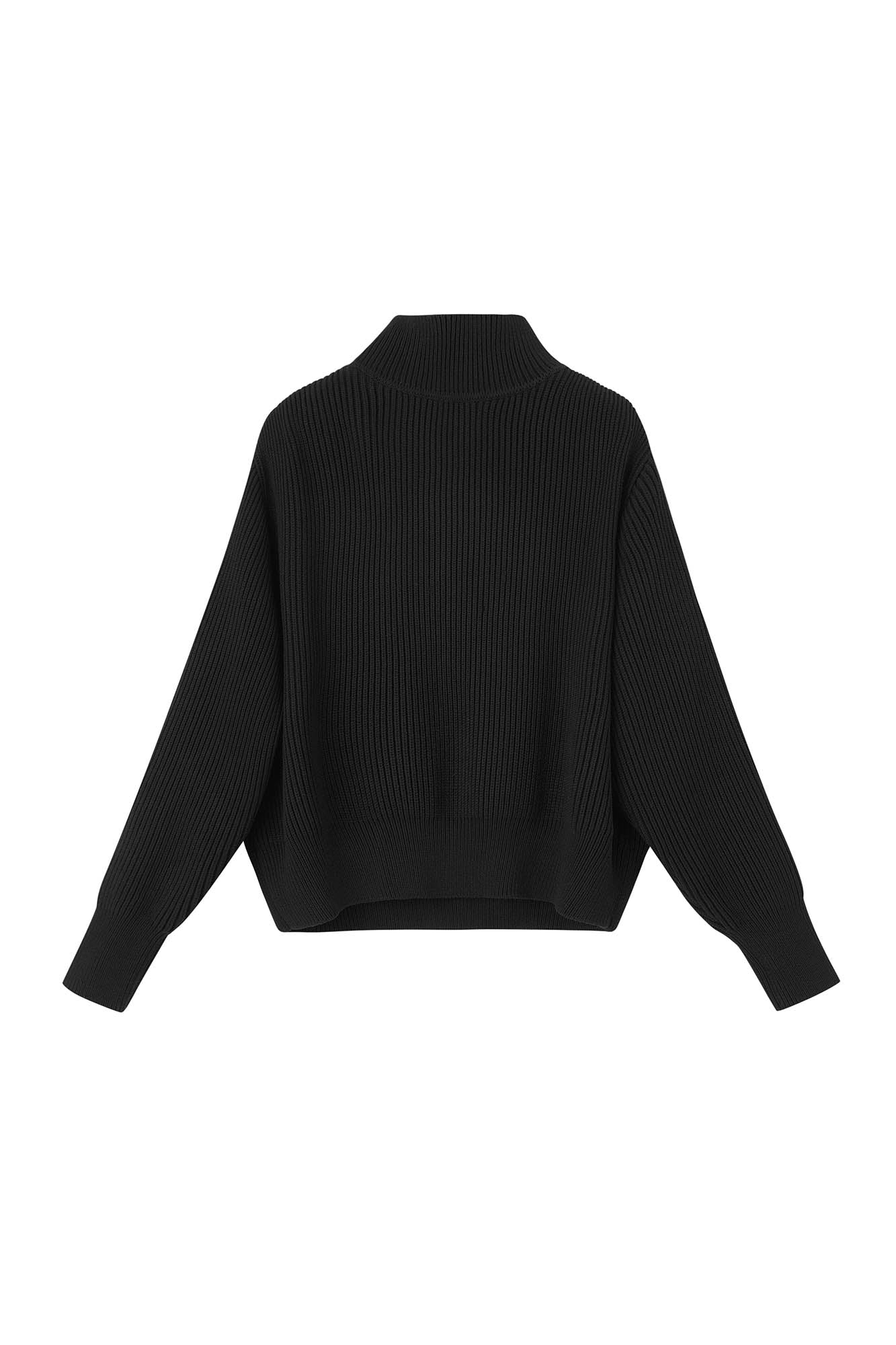 LOSTNFOUND Paneled Side-Zip Mock Neck Sweater, premium urban and streetwear designers apparel on PROJECTISR.com, LOSTNFOUND