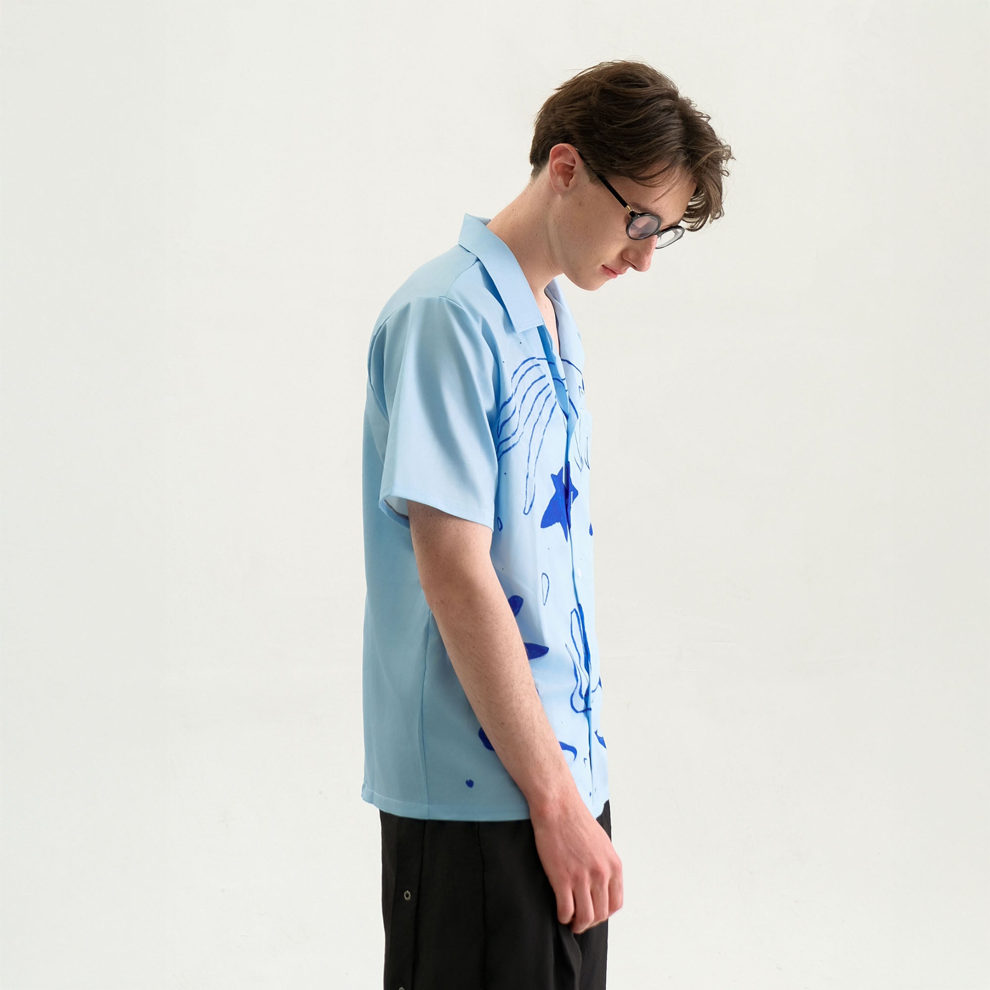 WIID Oceanic Doodle Graphic Half Shirt, premium urban and streetwear designers apparel on PROJECTISR.com, WIID