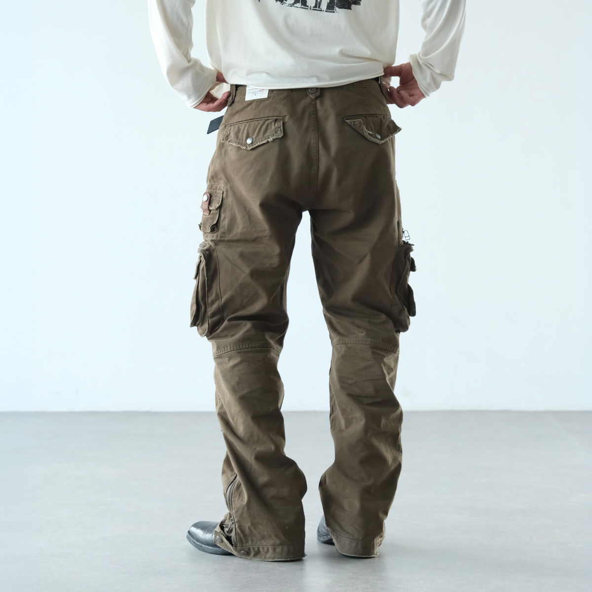 NEIGBORL Distressed Washed Utility Pants