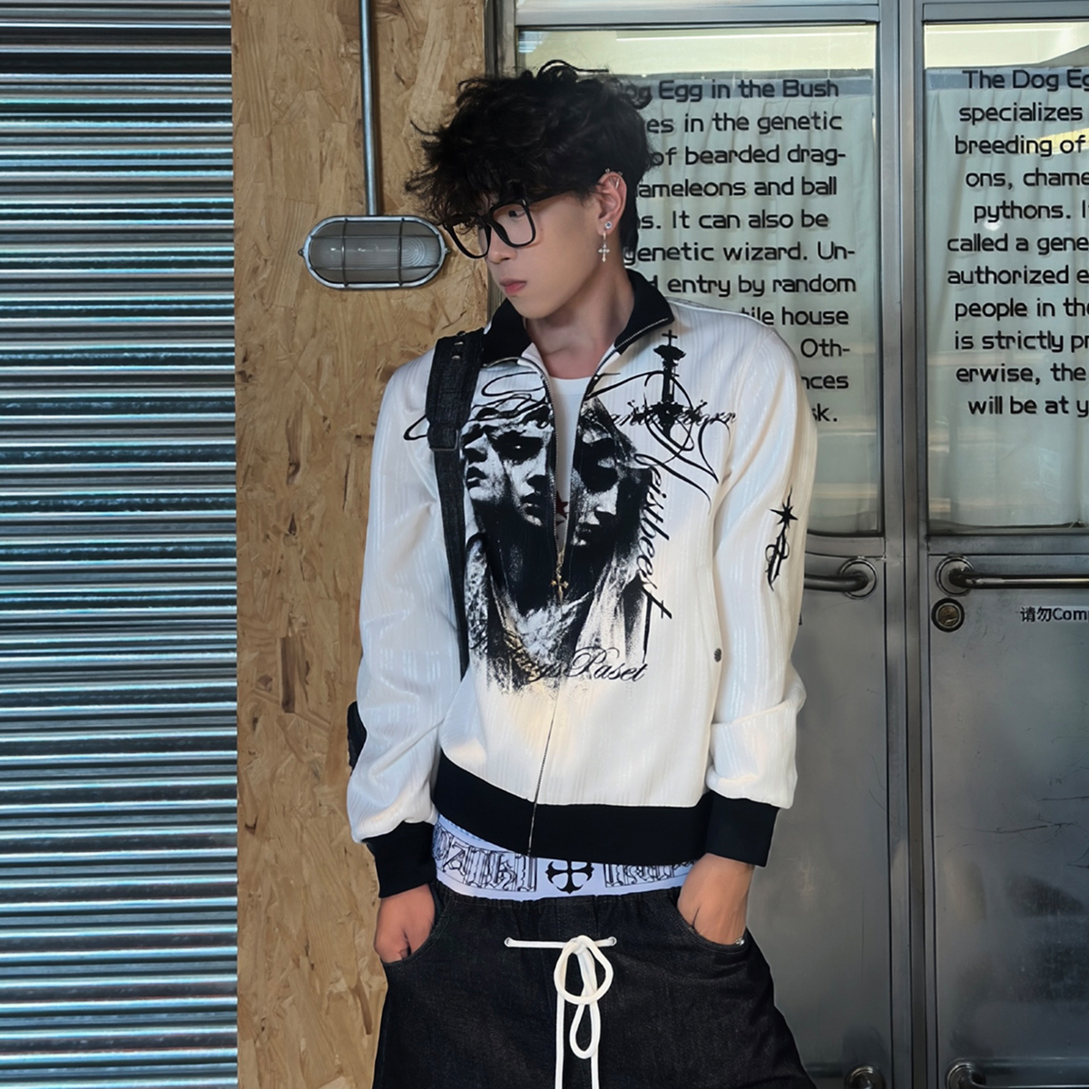 PASET Gothic Striped Embroidered Portrait Jacket