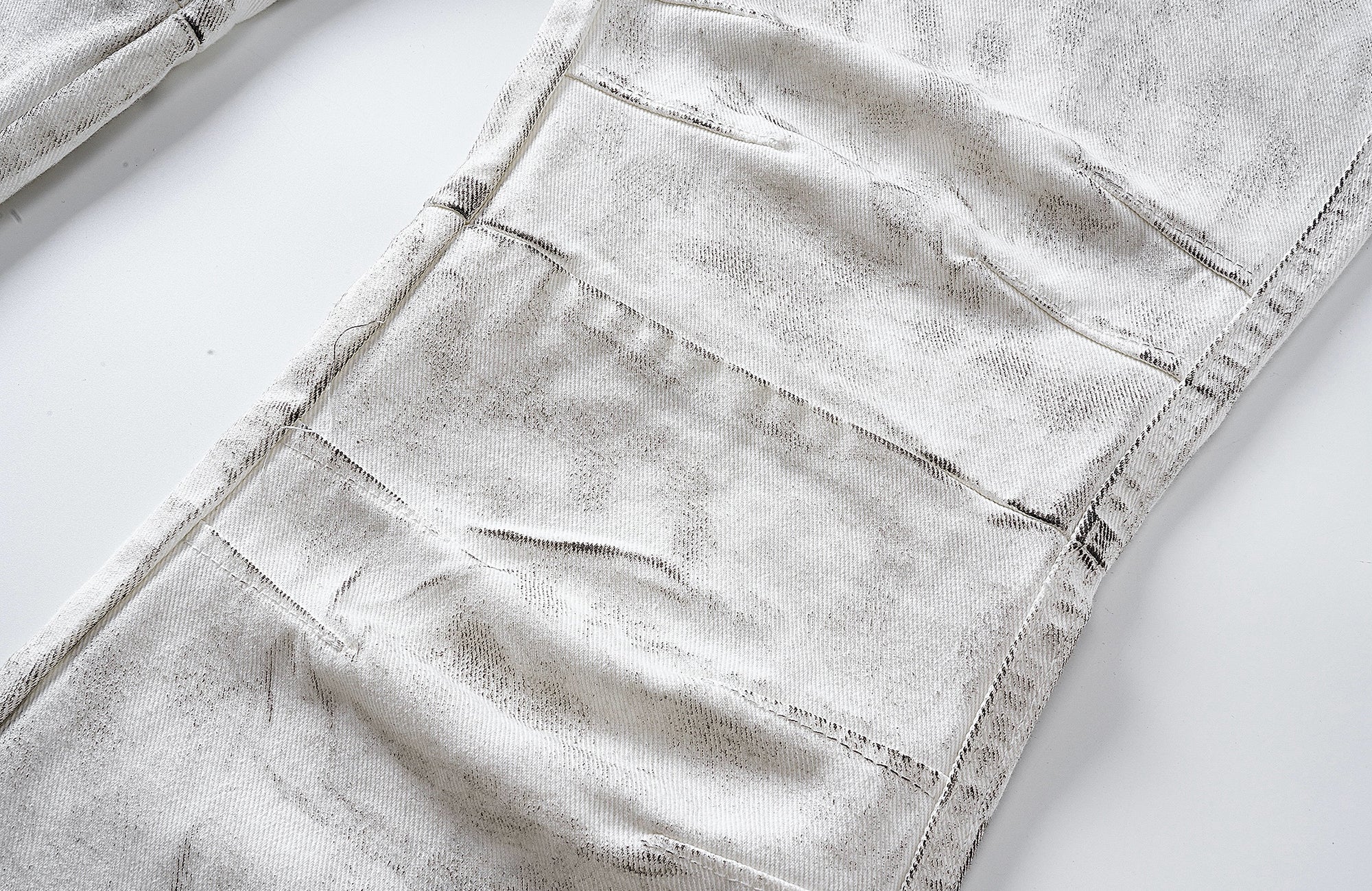 REBEL WAVE Distressed Stacked Flared Jeans