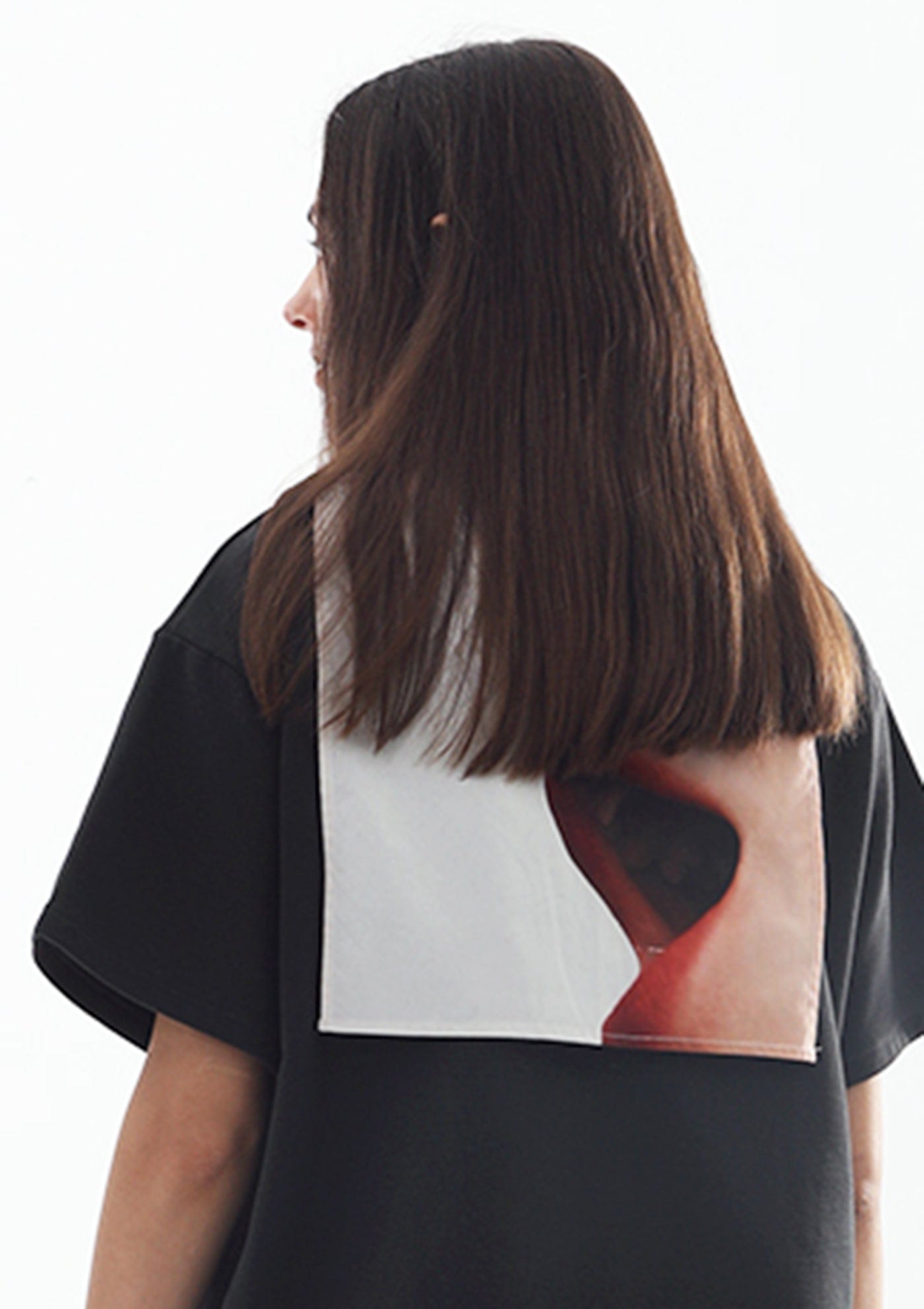 MIICHOUS Oil Painting Face Shawl Collar T-Shirt