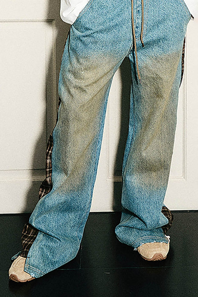 STEEPC Distressed Double-Layered Denim Pants, premium urban and streetwear designers apparel on PROJECTISR.com, STEEPC