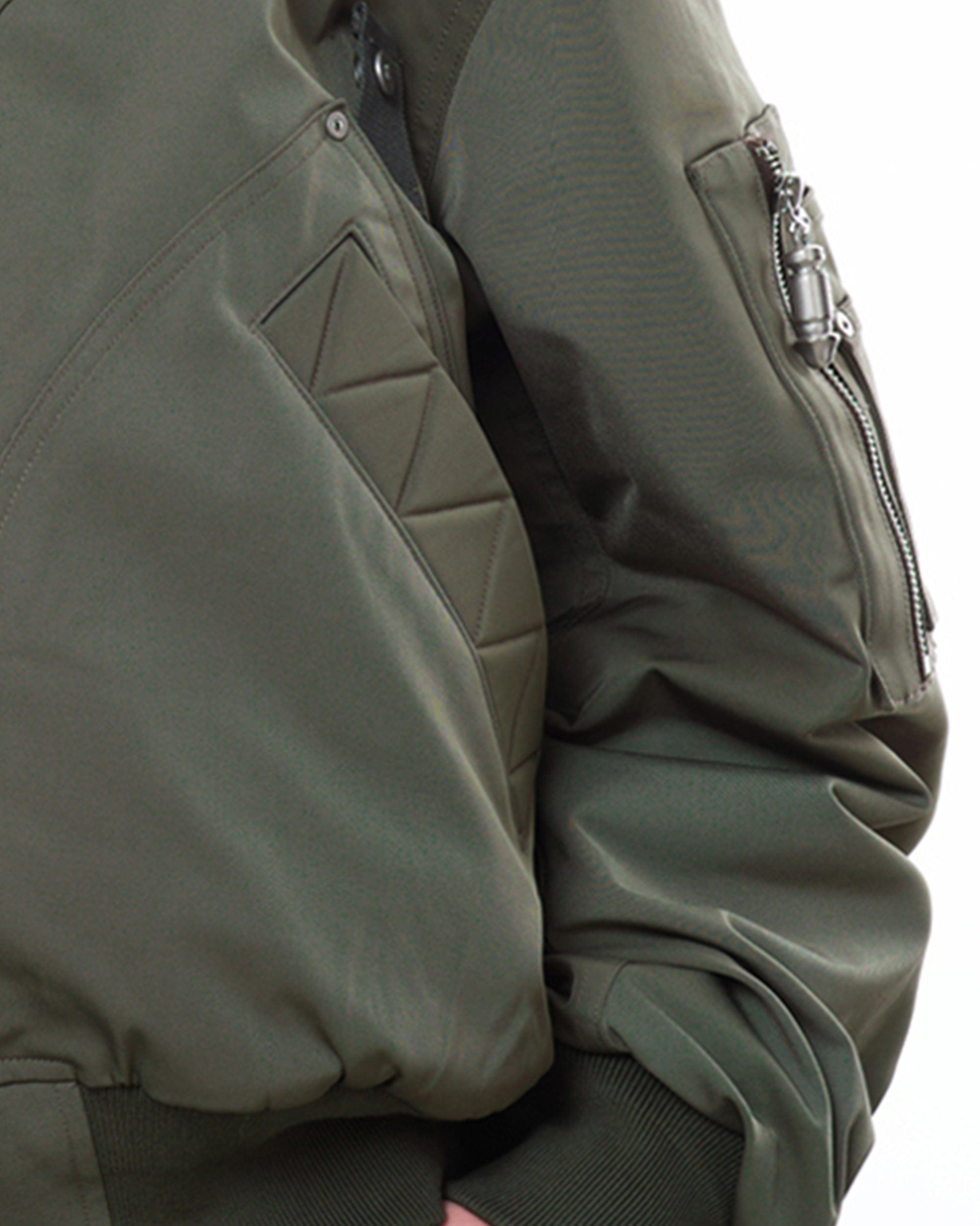 FACEONLAB Fleece-Lined B-15 BOMBER Jacket Green