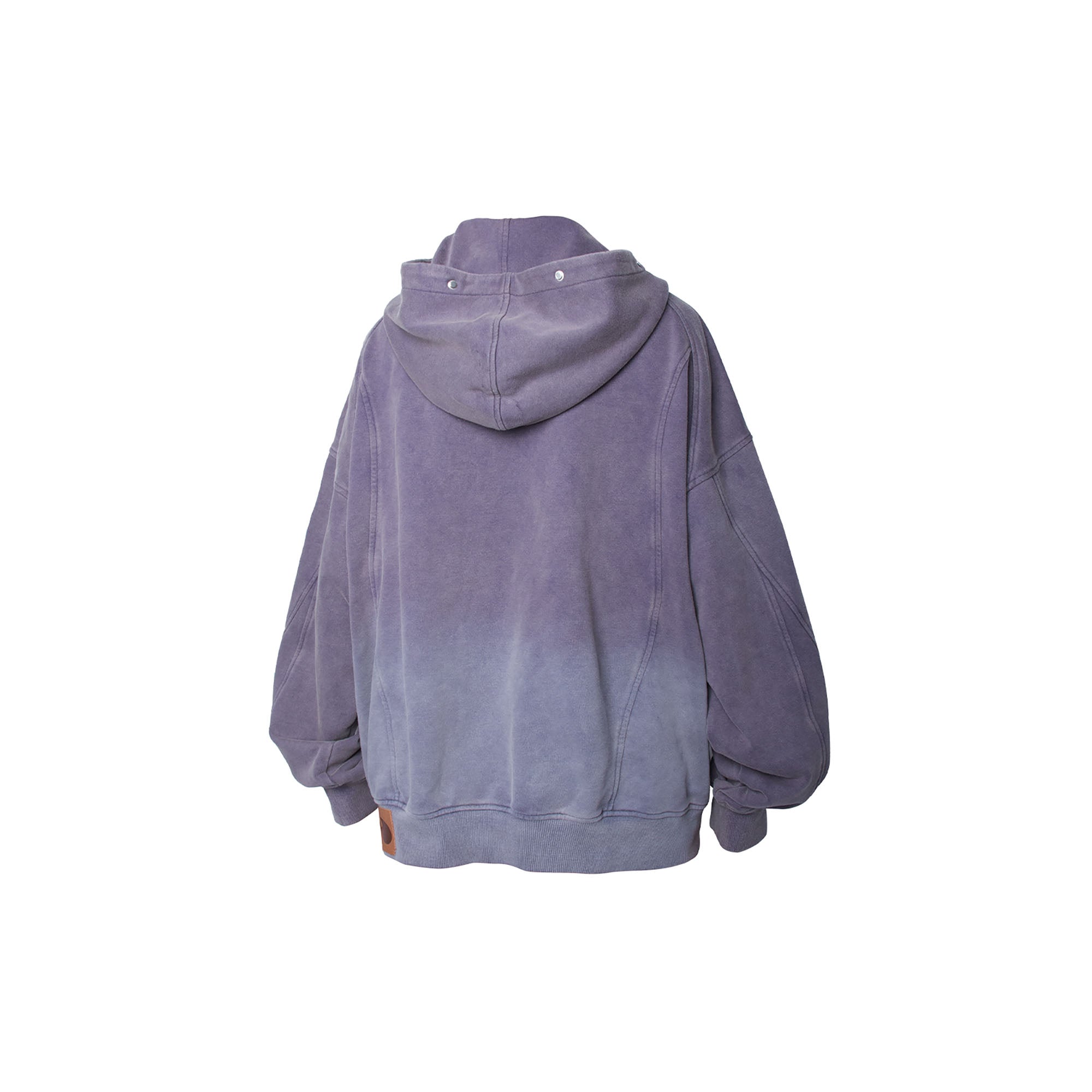 RELABEL Gradient Washed Panel Hooded Jacket Purple