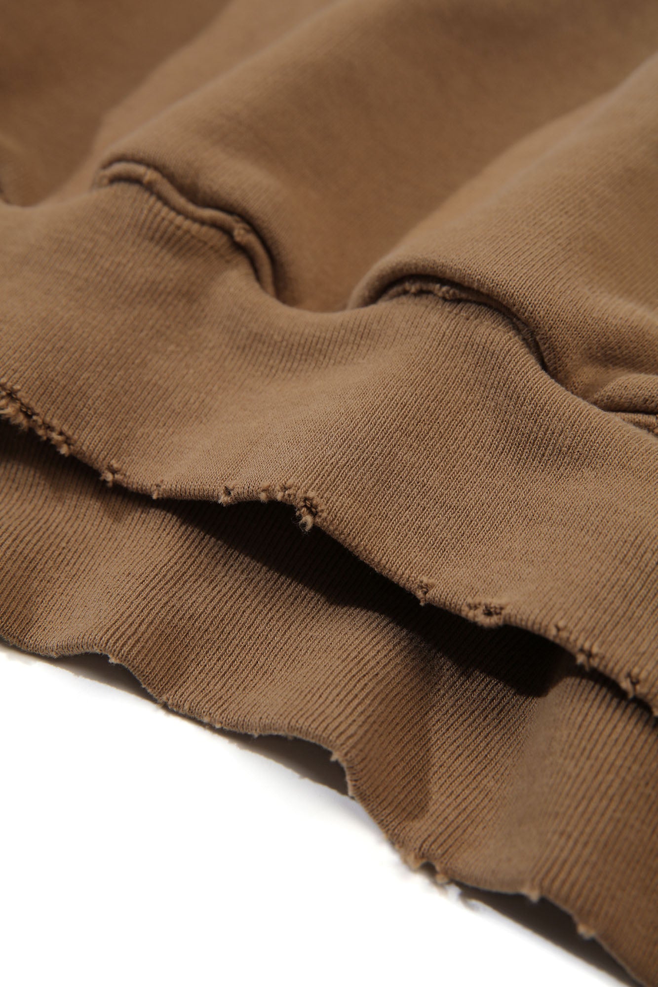 ULIPERY Distressed Gradient Oversized Hoodie Brown