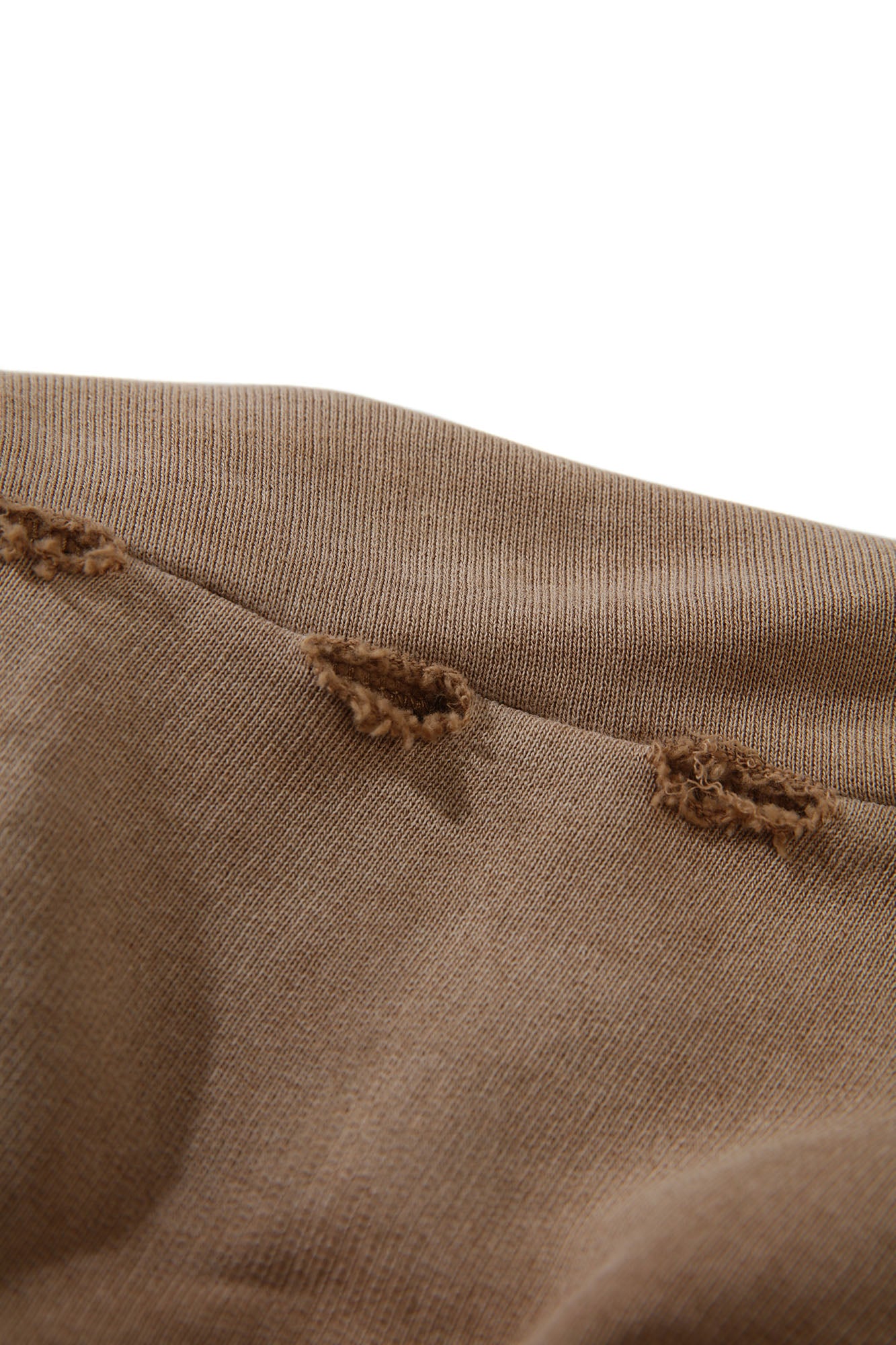 ULIPERY Distressed Gradient Oversized Hoodie Brown