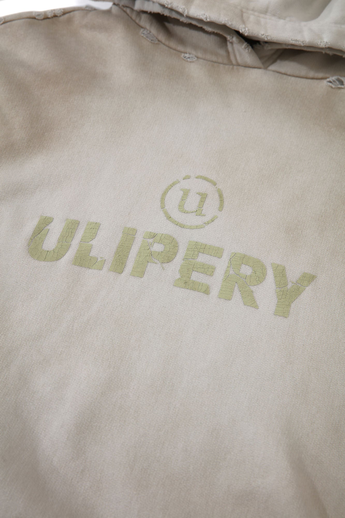 ULIPERY Dirty Fit Distressed Glow Oversized Hoodie