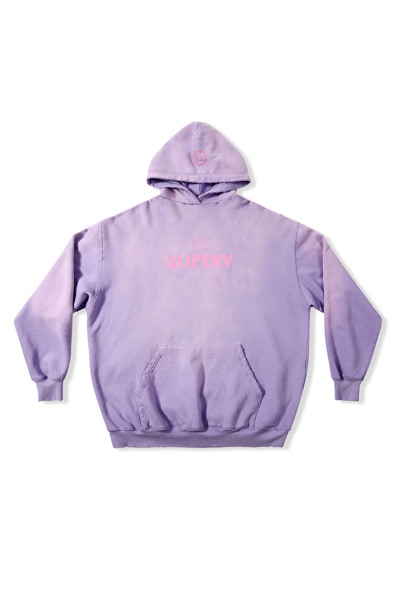 ULIPERY Distressed Gradient Oversized Hoodie Purple, premium urban and streetwear designers apparel on PROJECTISR.com, ULIPERY
