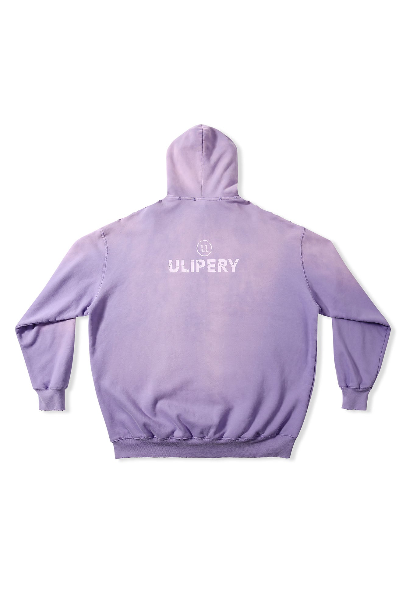 ULIPERY Distressed Gradient Oversized Hoodie Purple, premium urban and streetwear designers apparel on PROJECTISR.com, ULIPERY