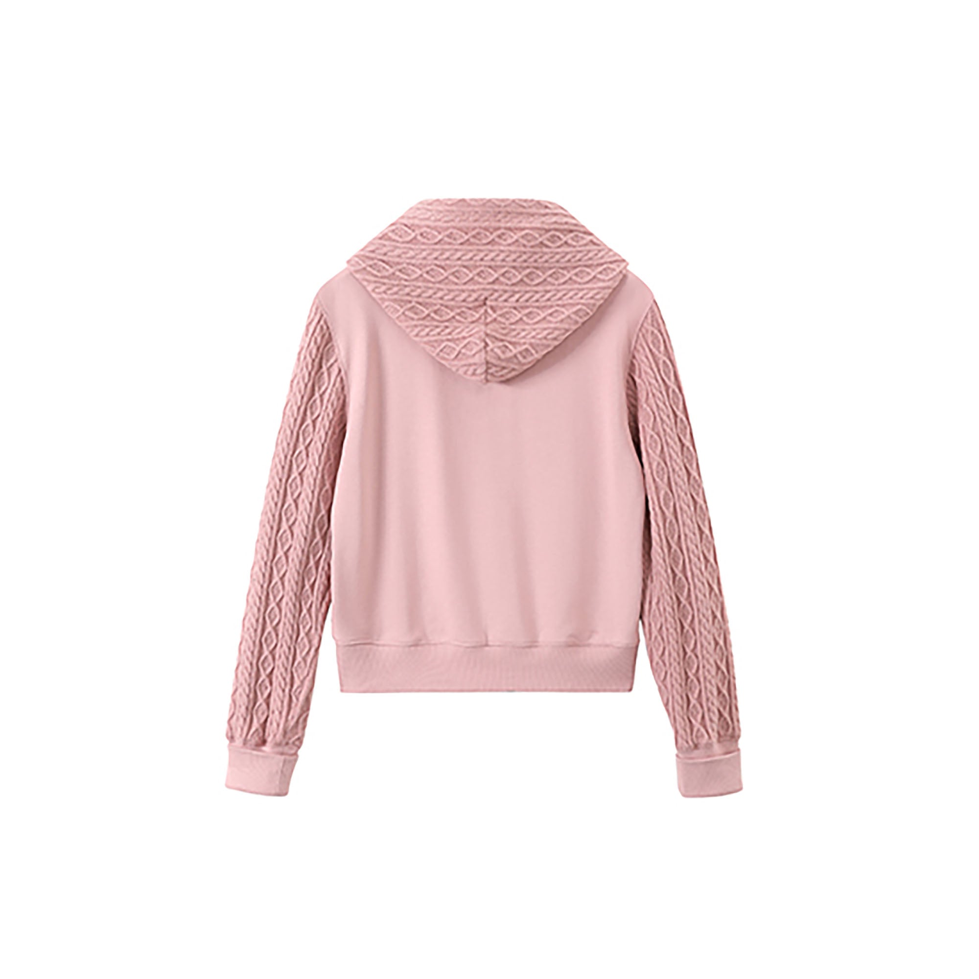 DONSMOKE Spliced Cable-Knit Zip-Up Hoodie, premium urban and streetwear designers apparel on PROJECTISR.com, DONSMOKE