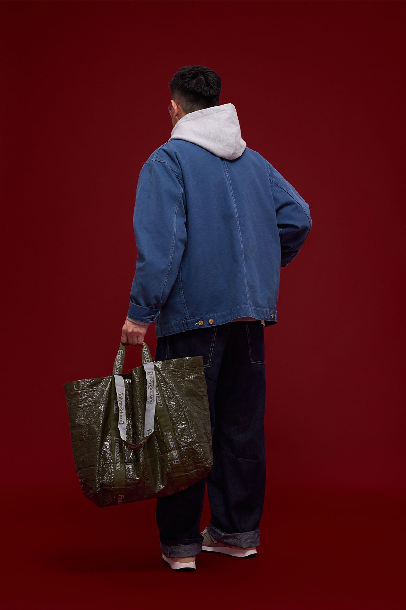 BANANA CLUB Contrast Collar Stitch Utility Jacket