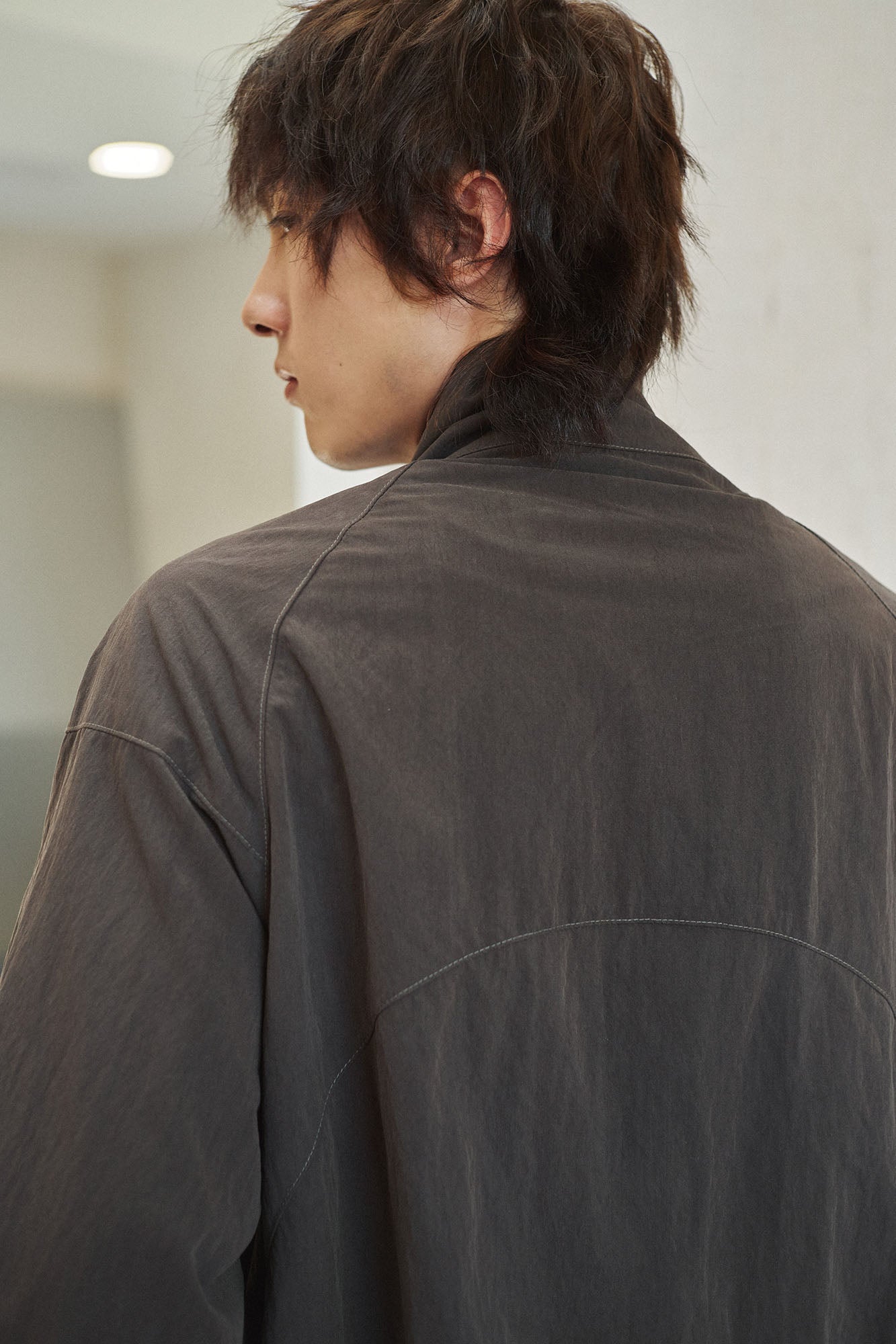 GONGHE REPUB High-Neck Elastic Hem Utility Blouson