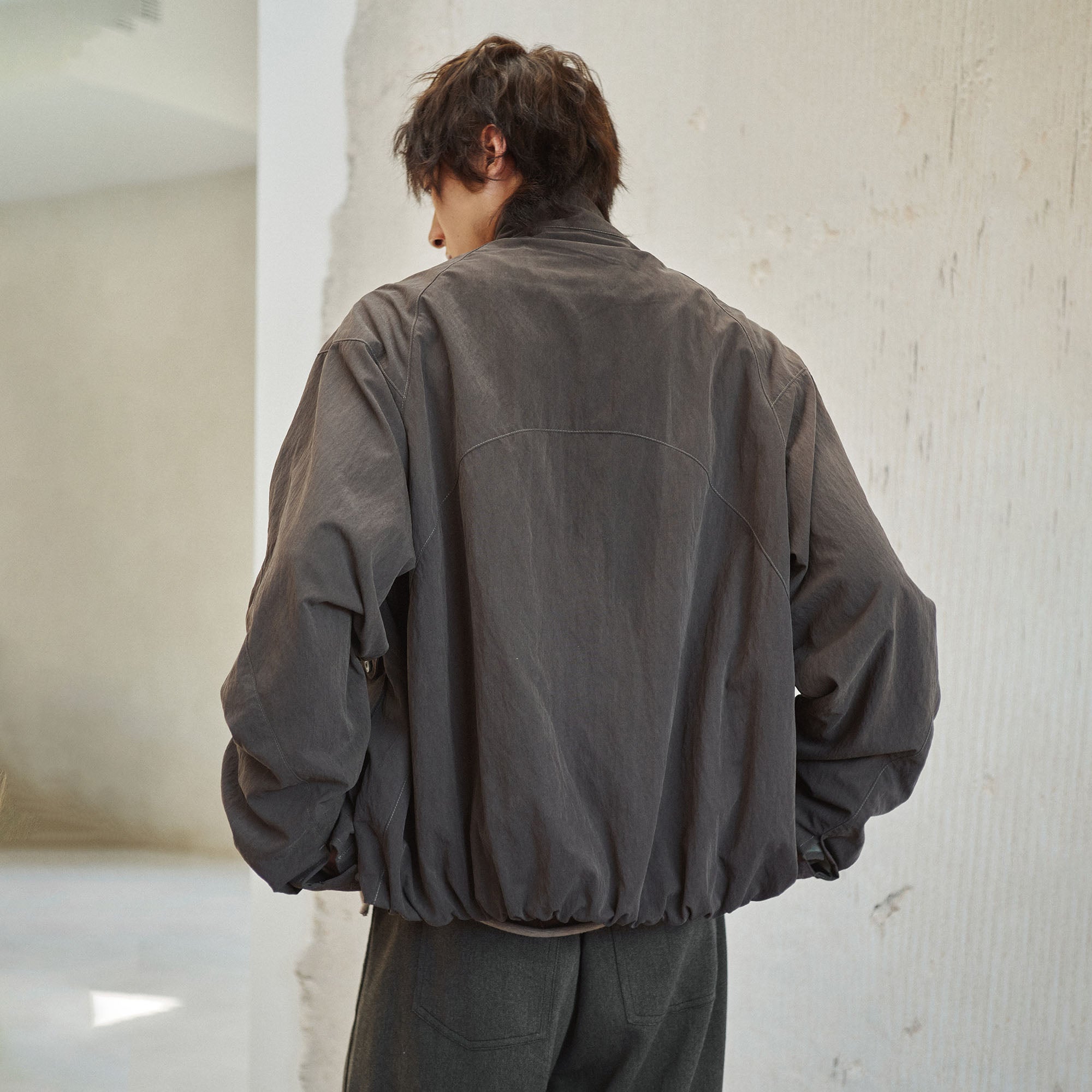 GONGHE REPUB High-Neck Elastic Hem Utility Blouson