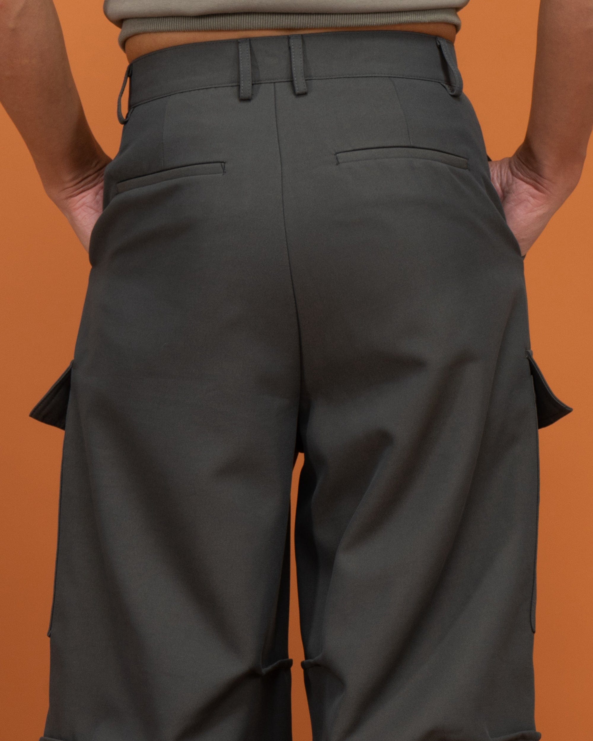 CLP Big-Pocket Crinkled Cargo Pants