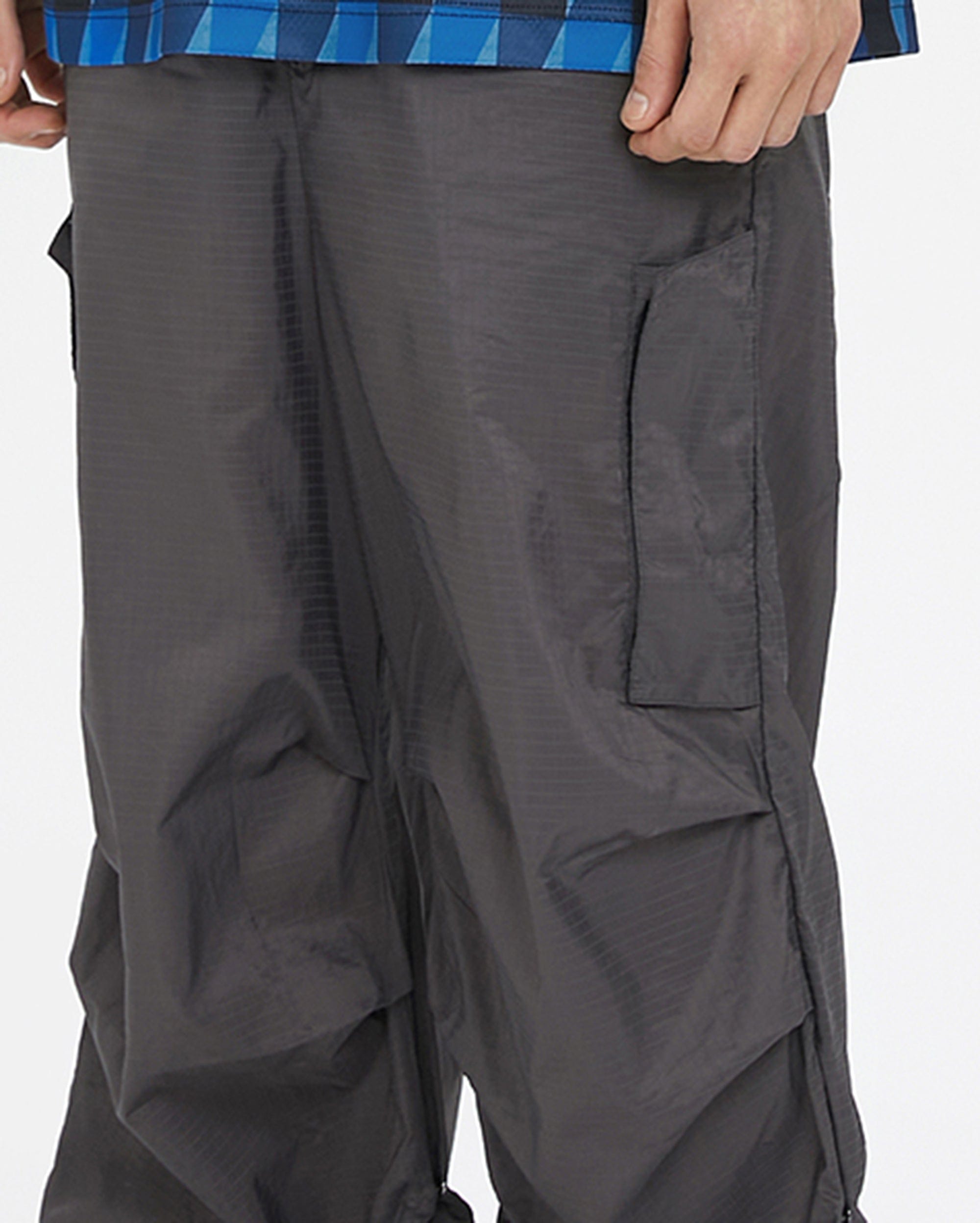 F2CE Multi-Pocket Crinkled Parachute Pants