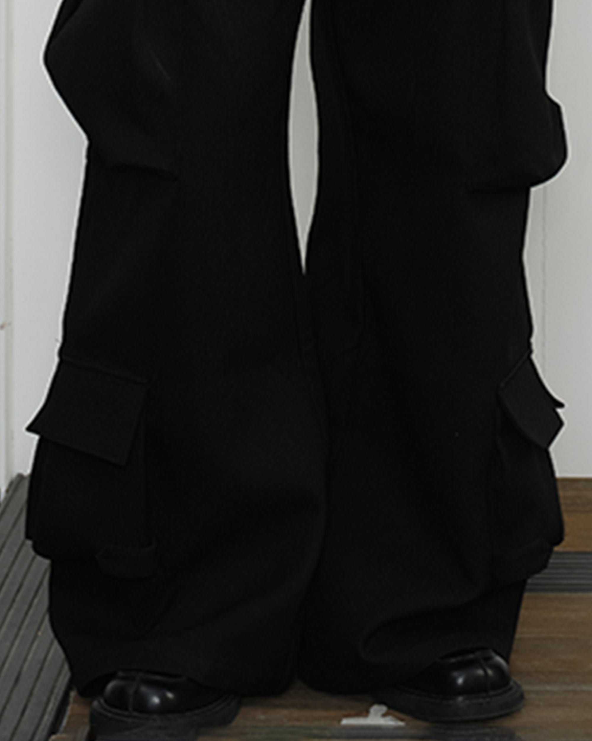 KREATE Multi-Pocket Wide-Leg Cargo Trousers