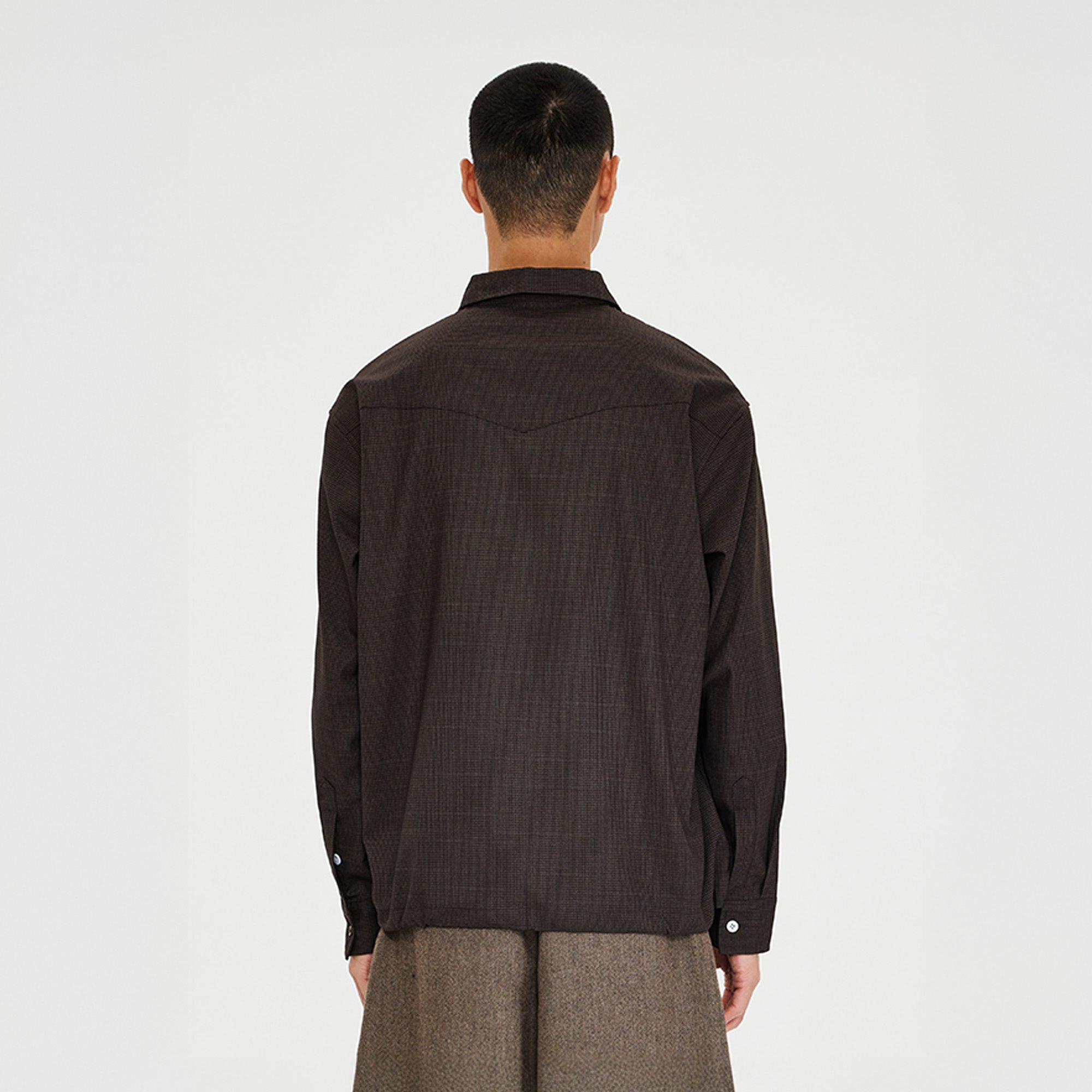 CATSSTAC Retro Gingham Drawstring Hem Boxy Shirt, premium urban and streetwear designers apparel on PROJECTISR.com, CATSSTAC