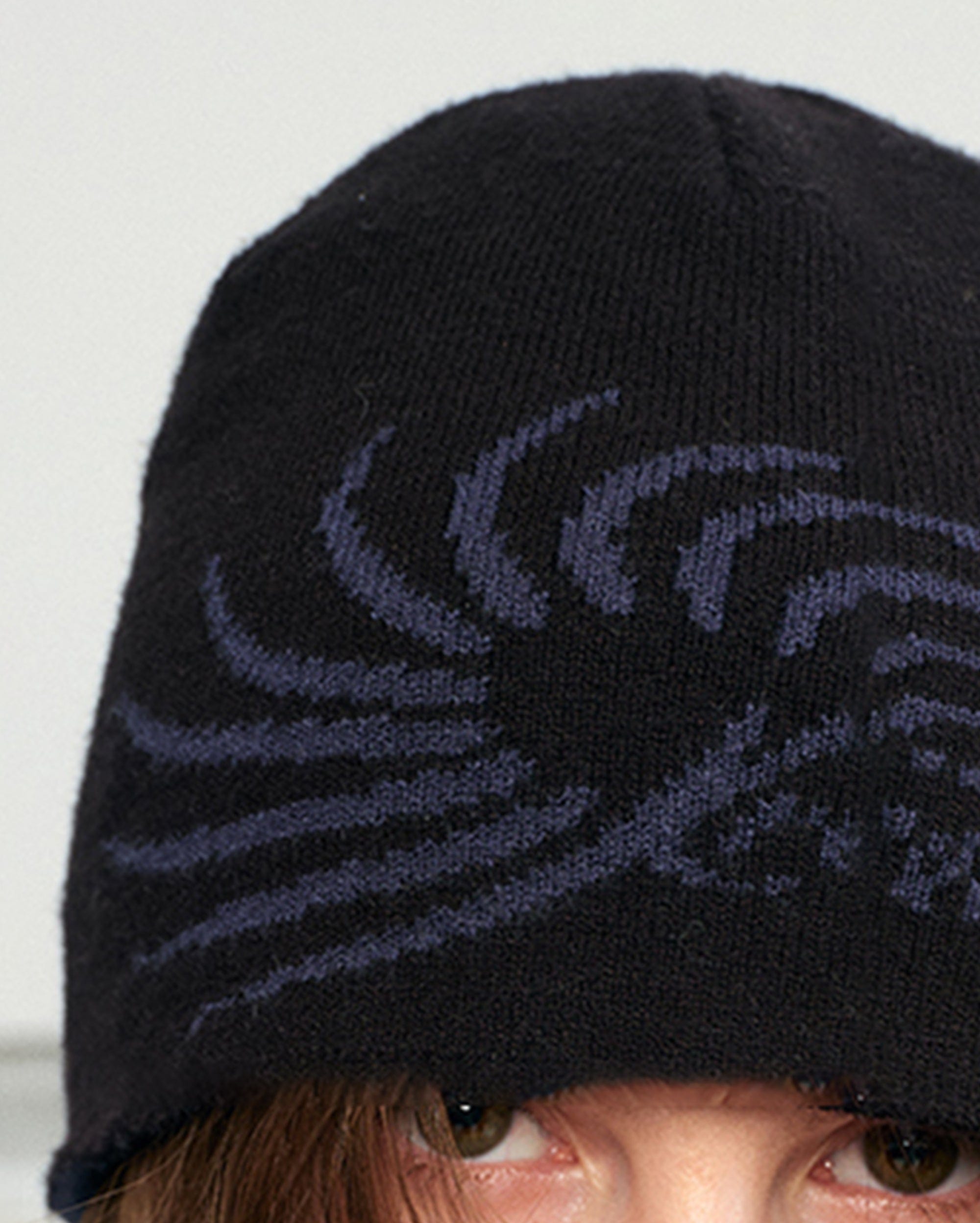 KREATE Knitted Logo Swirl Pattern Hat, premium urban and streetwear designers apparel on PROJECTISR.com, KREATE