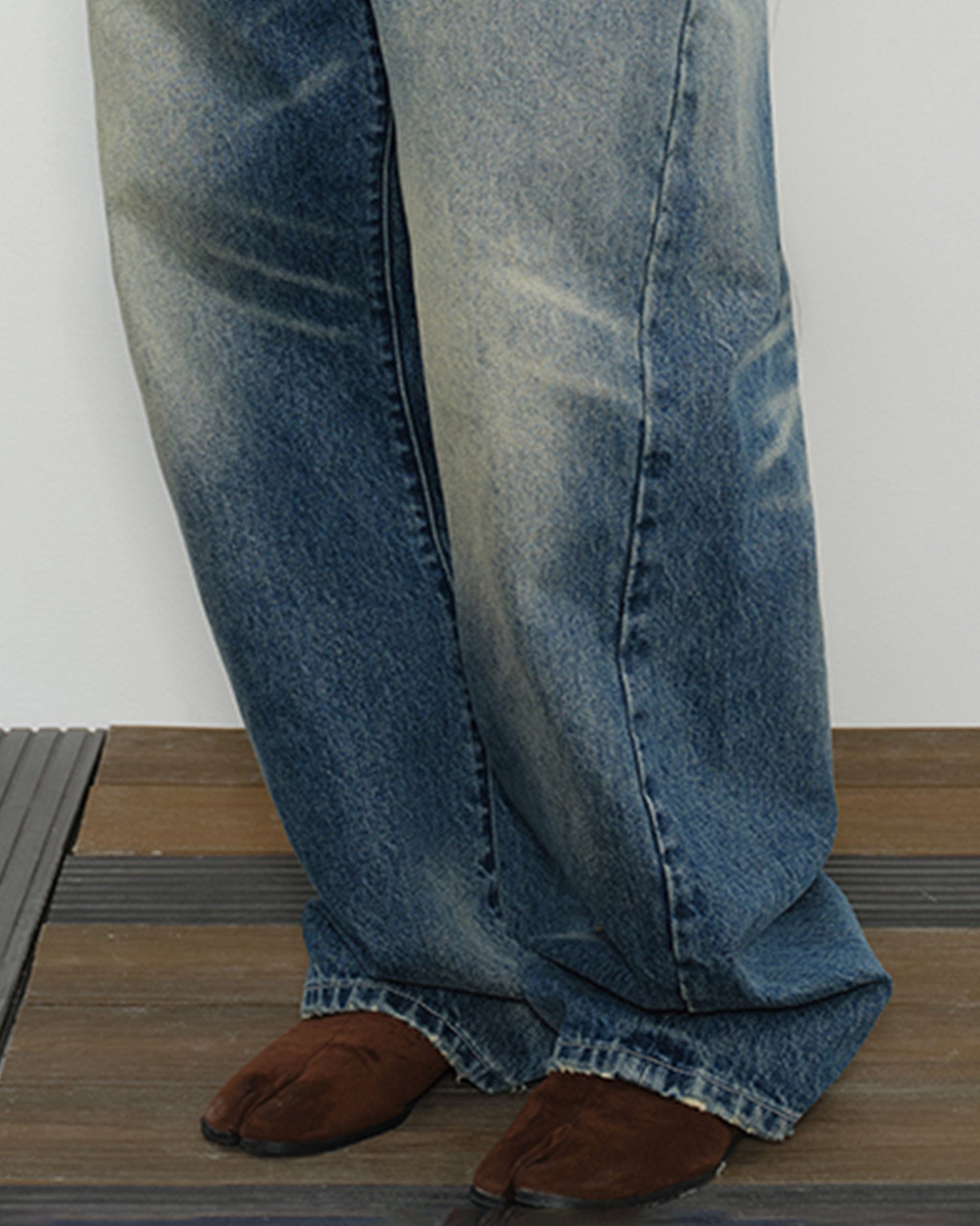 KREATE Classic Washed Whiskered Jeans