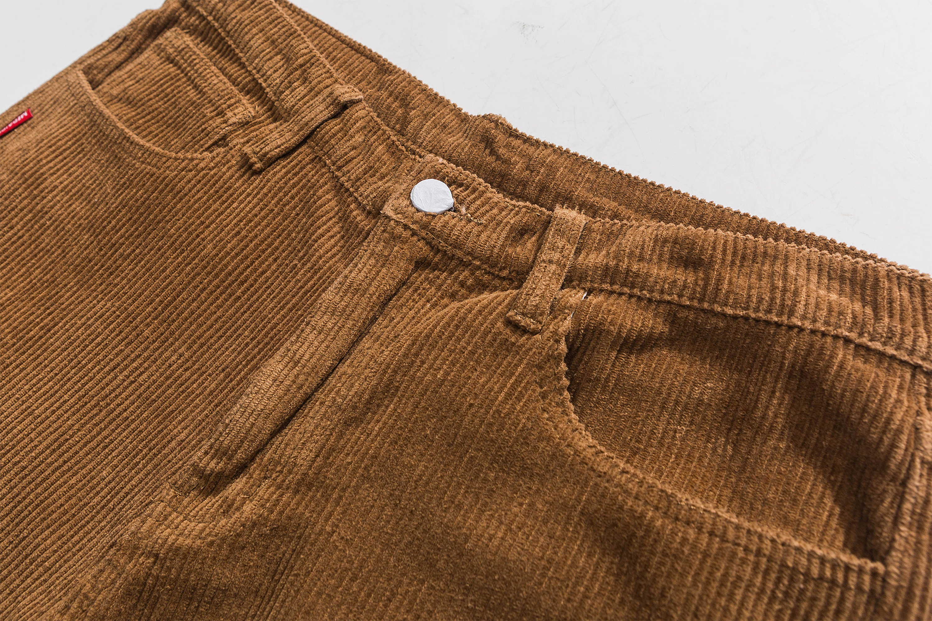 ME DA IGUAL Embroidered Corduroy Straight-Leg Pants