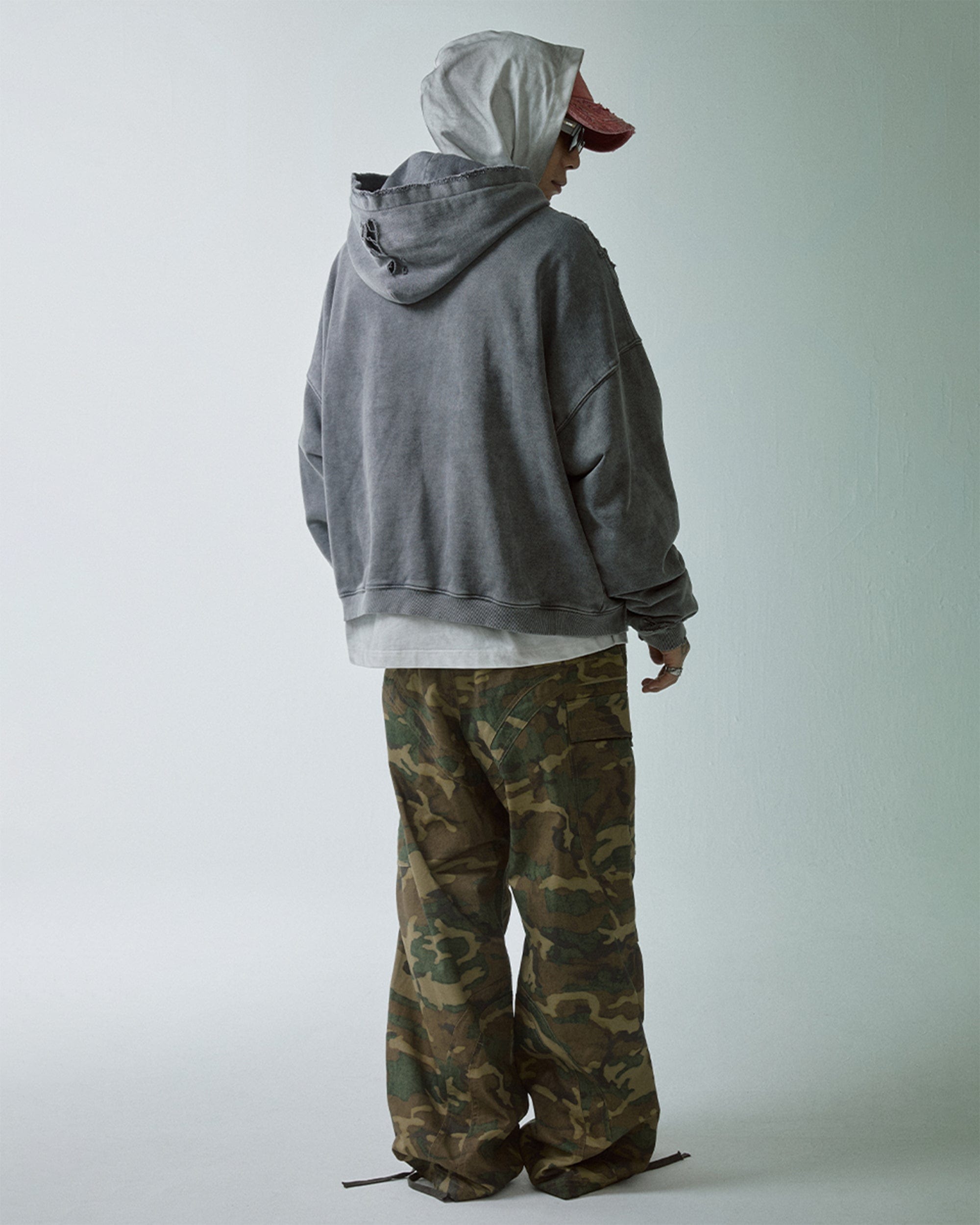 F2CE Essential Oversized Distressed Hoodie