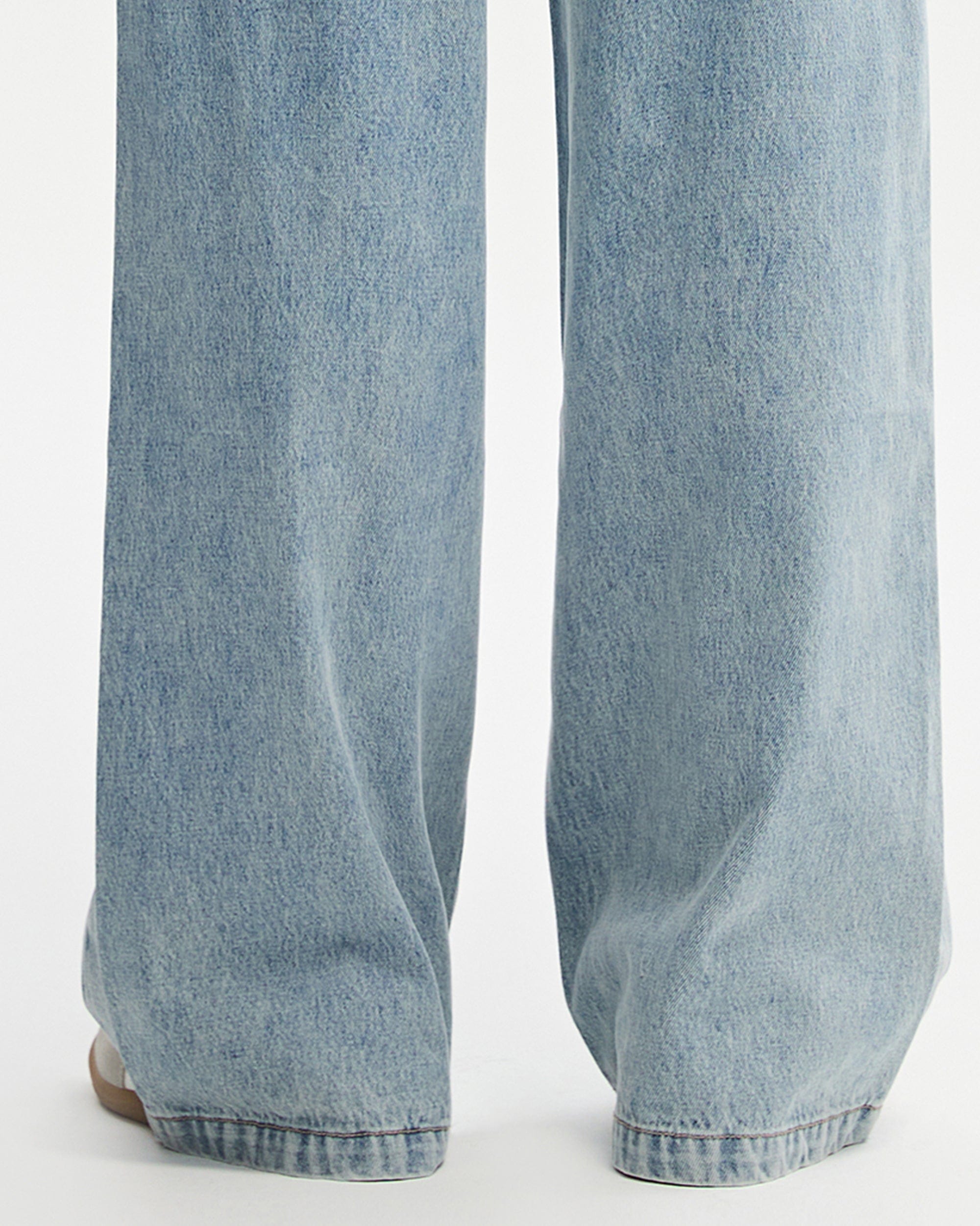 ORGANIC EMOTION Classic Washed Detachable Waist Cape Jeans