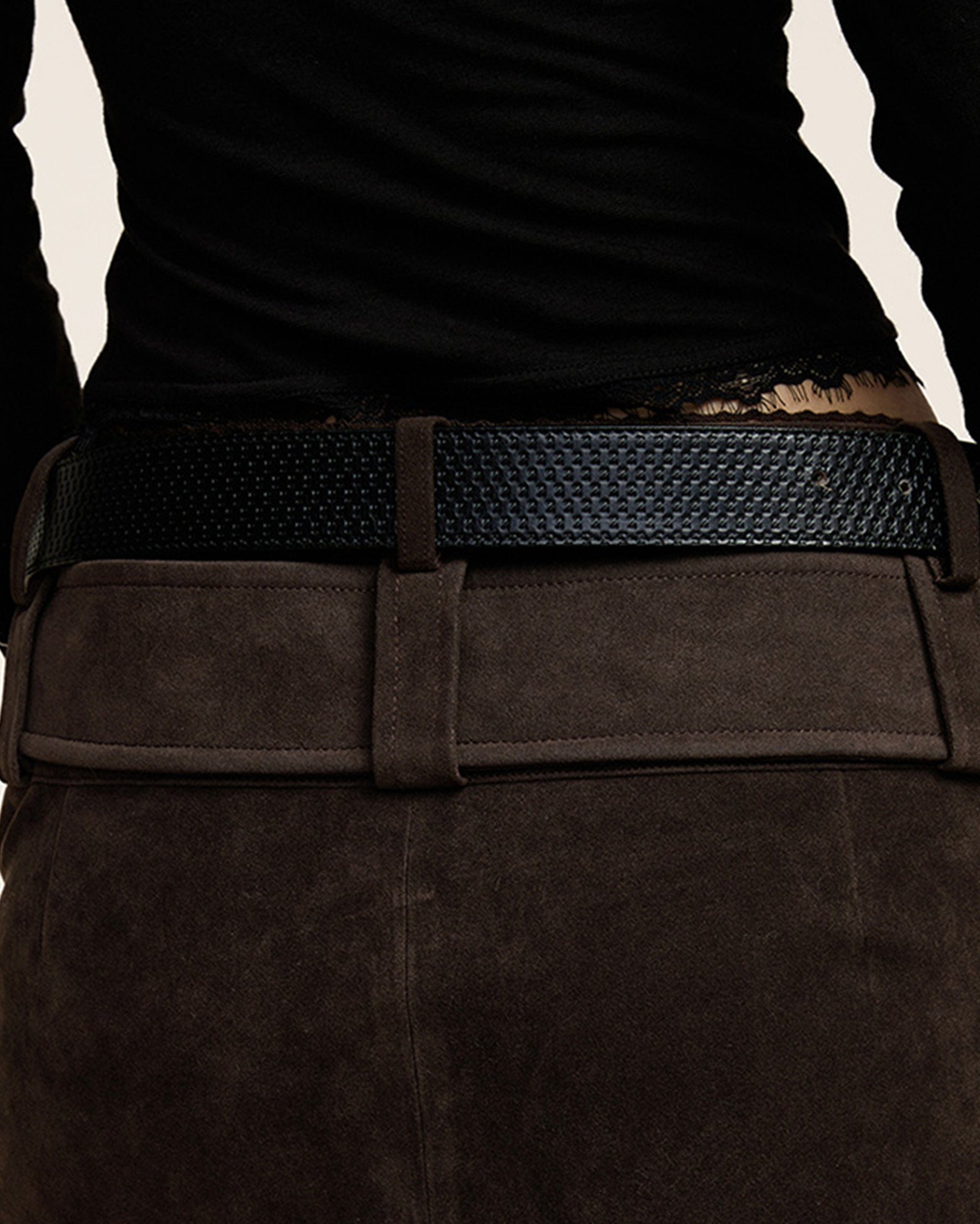 OPICLOTH Classic Embossed Leather Belt, premium urban and streetwear designers apparel on PROJECTISR.com, OPICLOTH