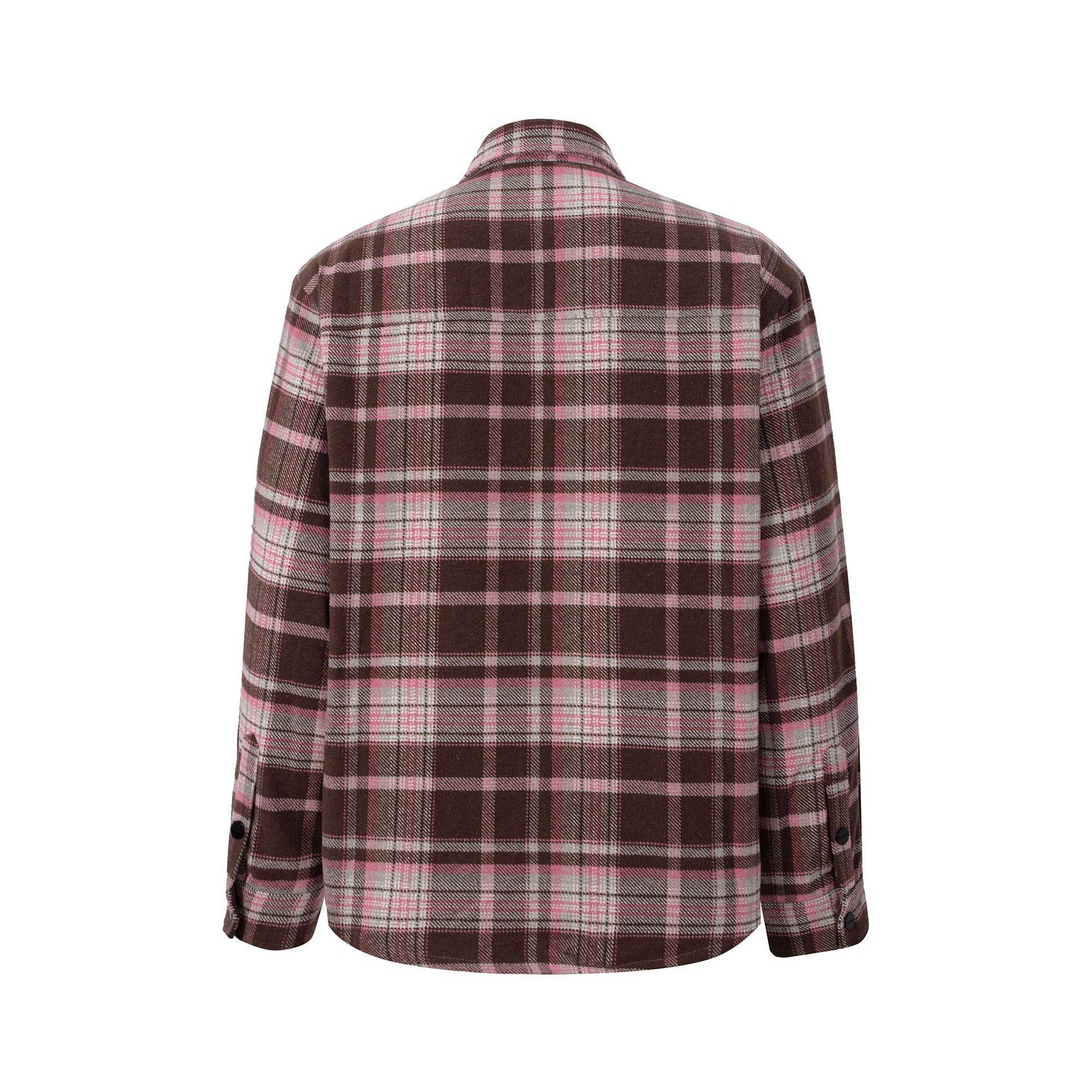 MAKEMORE Plaid Flap Pocket Oversized Shirt