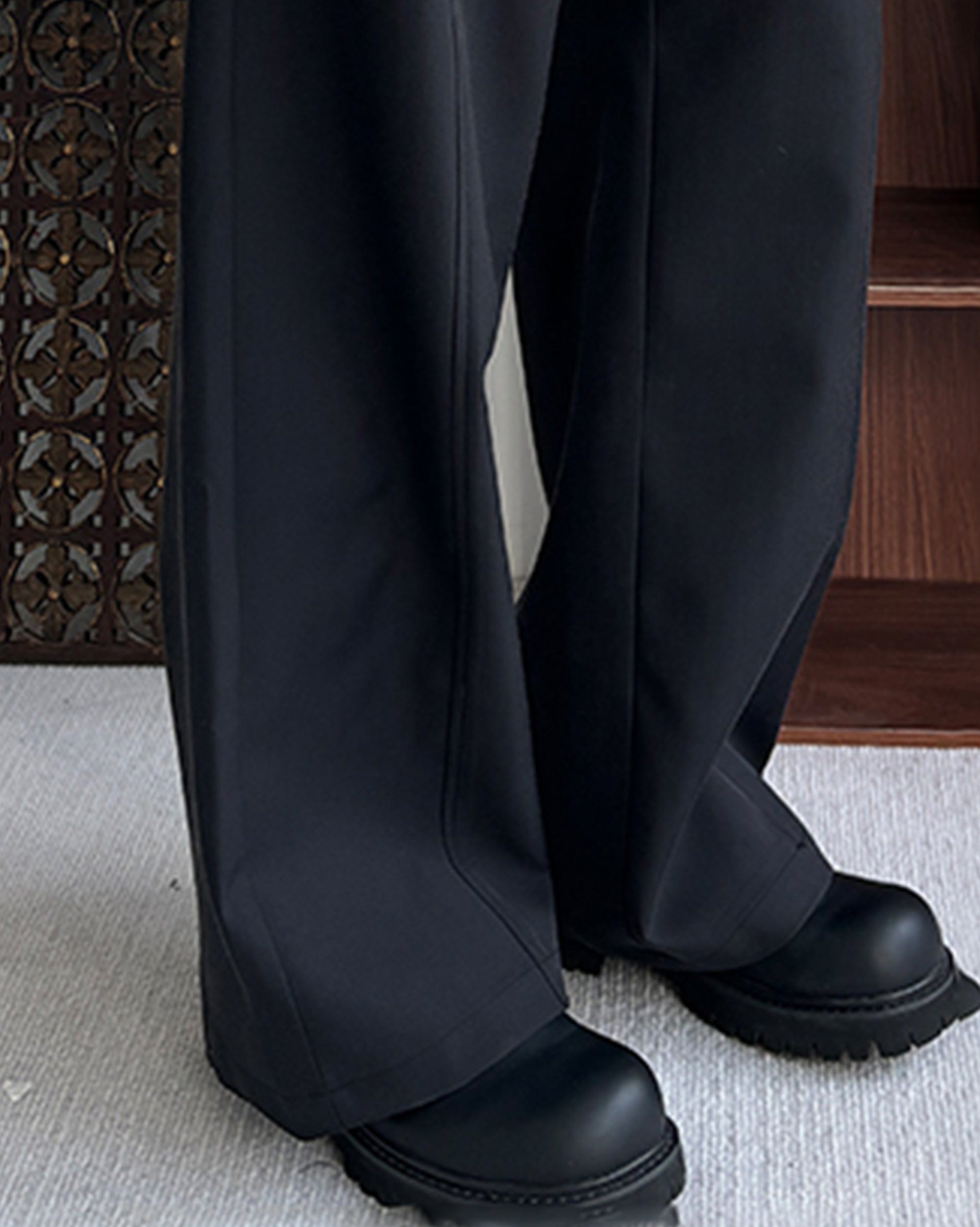 KREATE Double-Breasted Wide-Leg Trousers