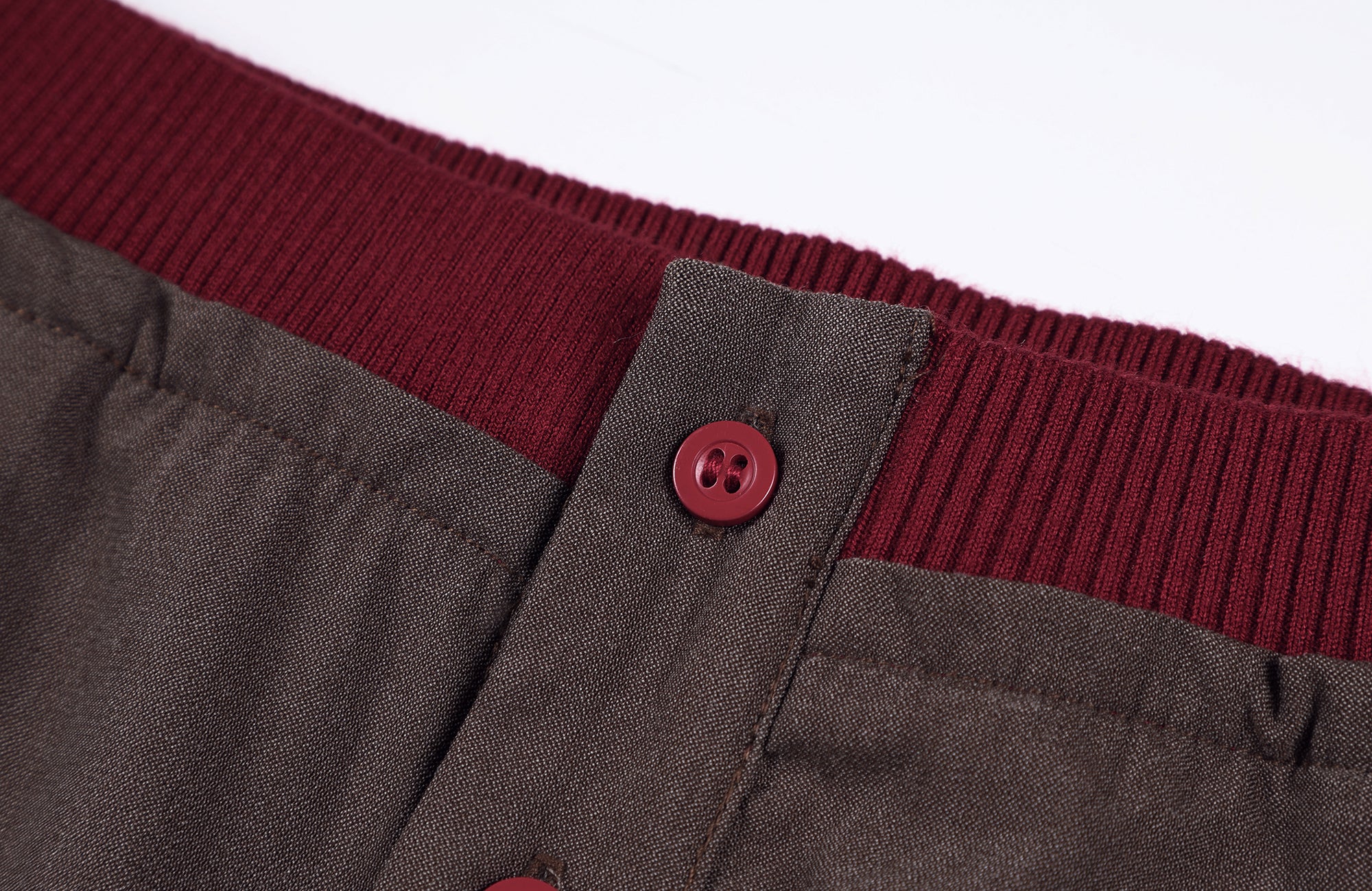 2000RSK Spliced Structured Wool-Blend Button Trousers