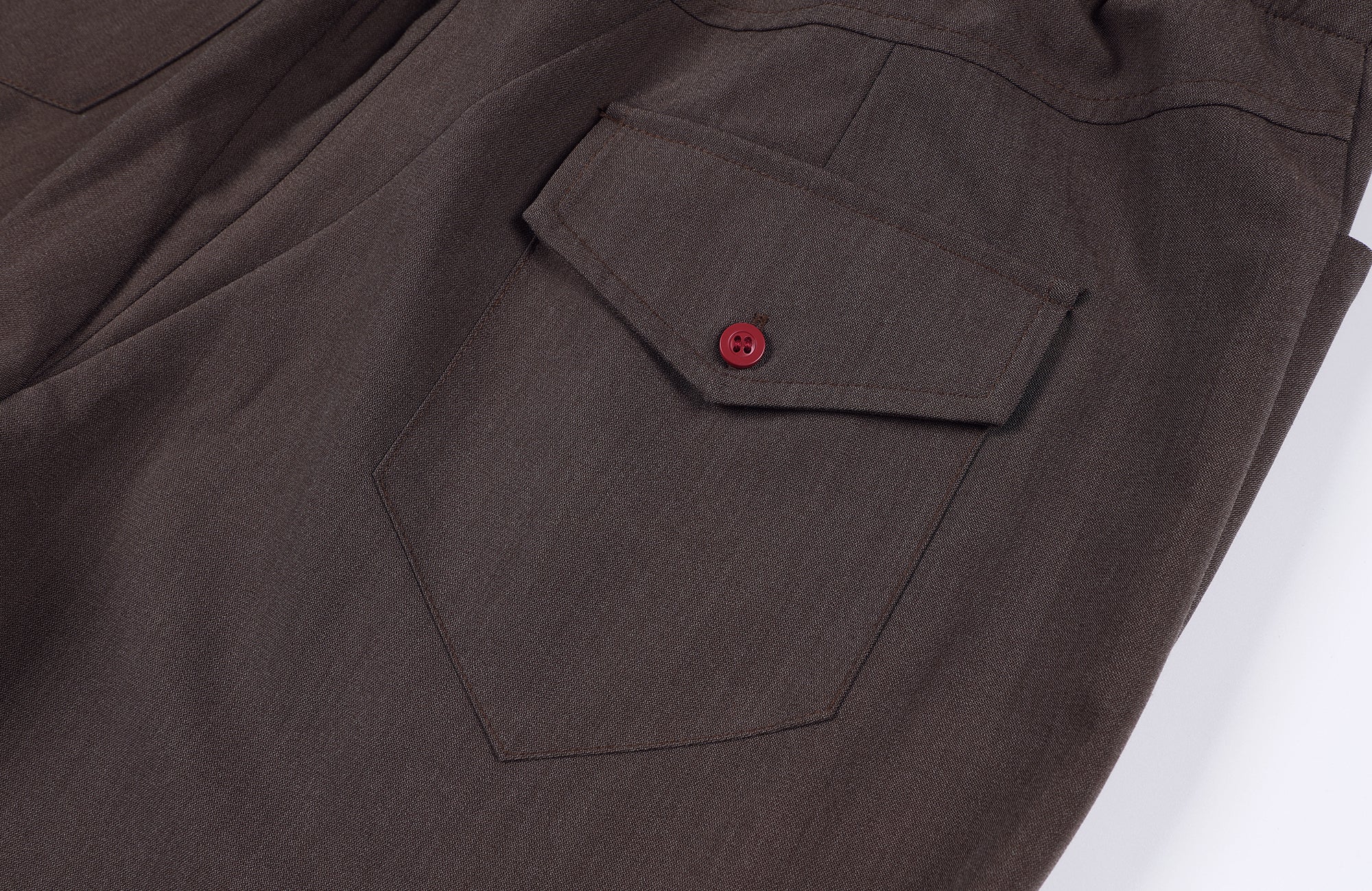 2000RSK Spliced Structured Wool-Blend Button Trousers