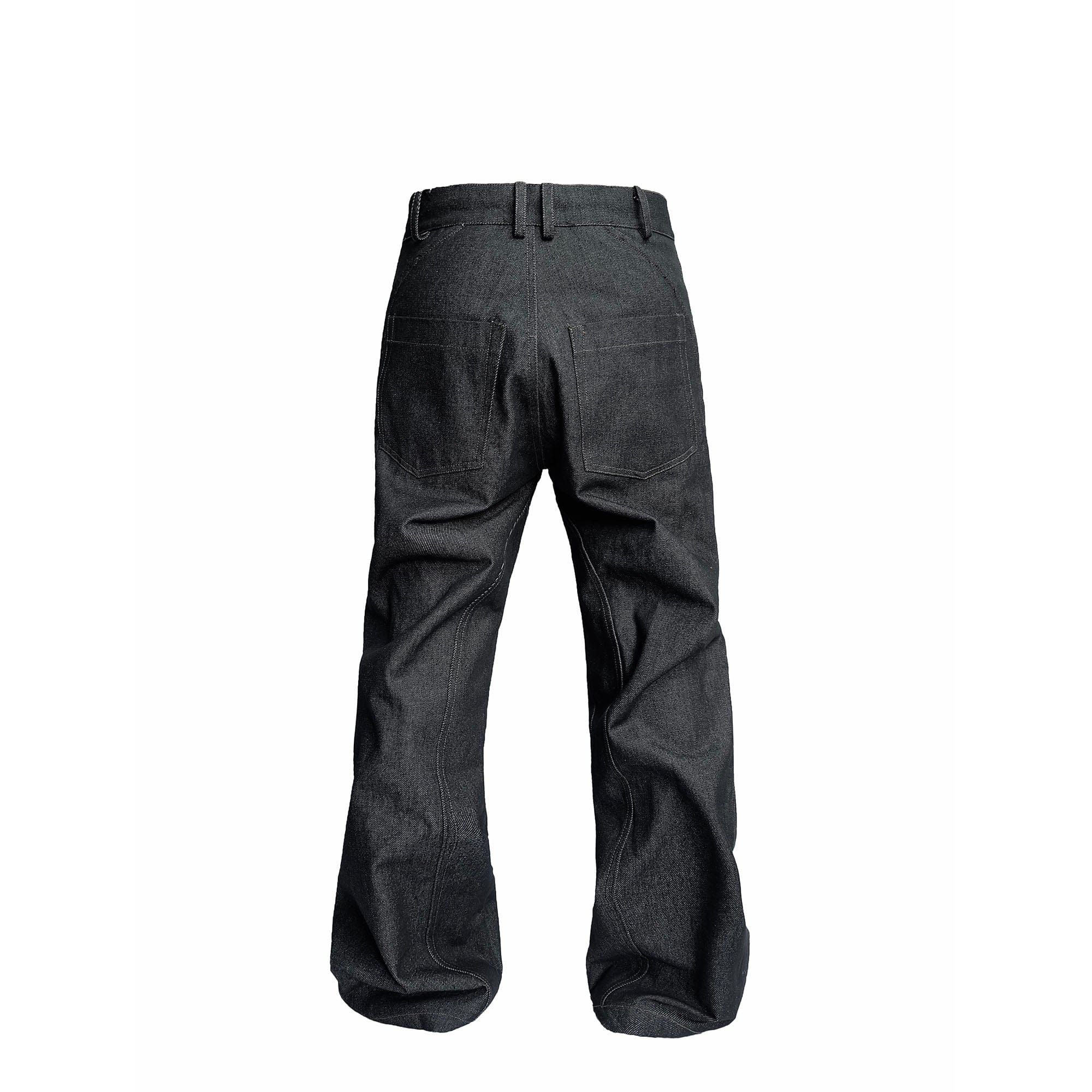 SSIN7 Spliced Button-Up Straight-Leg Raw Jeans, premium urban and streetwear designers apparel on PROJECTISR.com, SSIN7