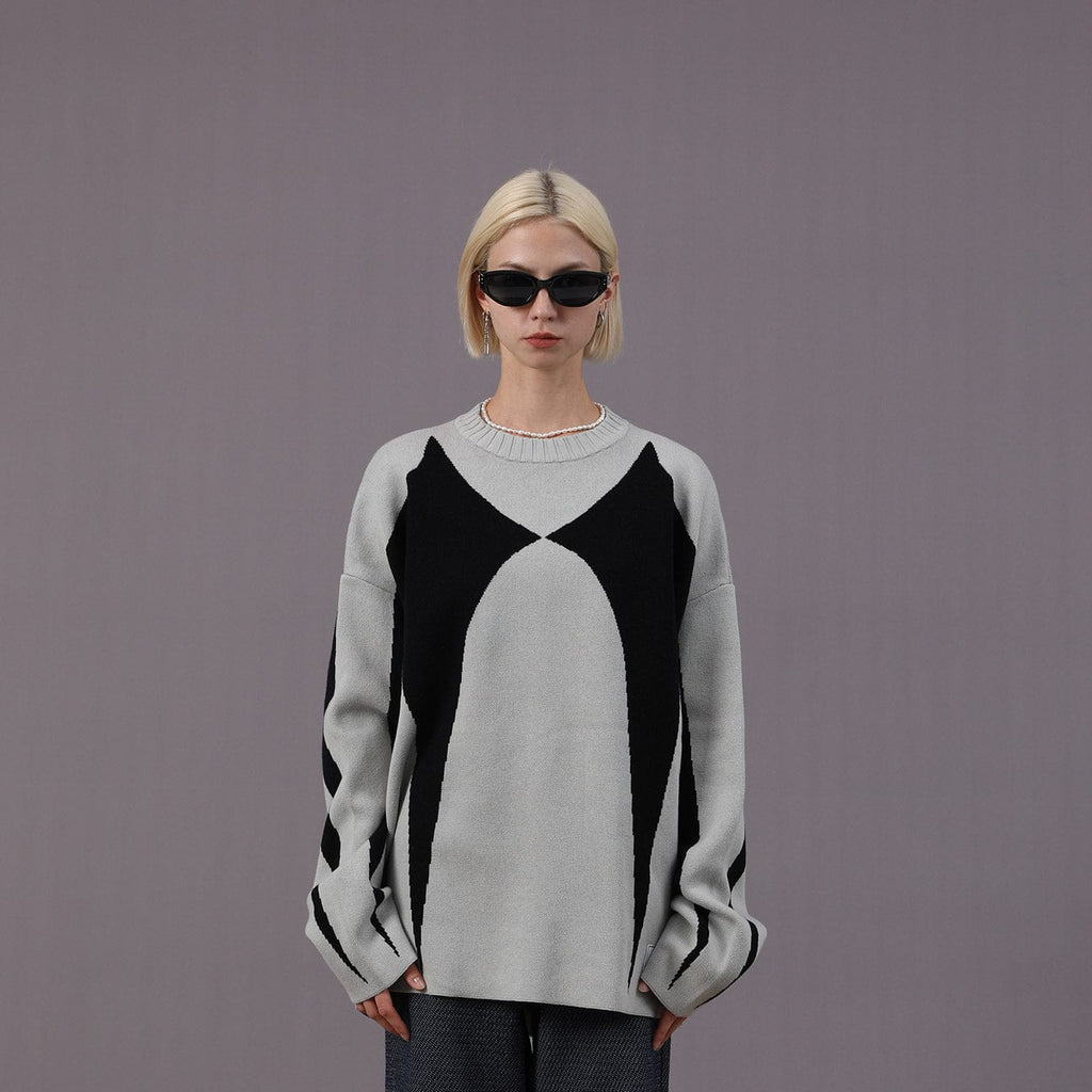 MIICHOUS Contrasted Binary Stars Sweater, premium urban and streetwear designers apparel on PROJECTISR.com, Miichous
