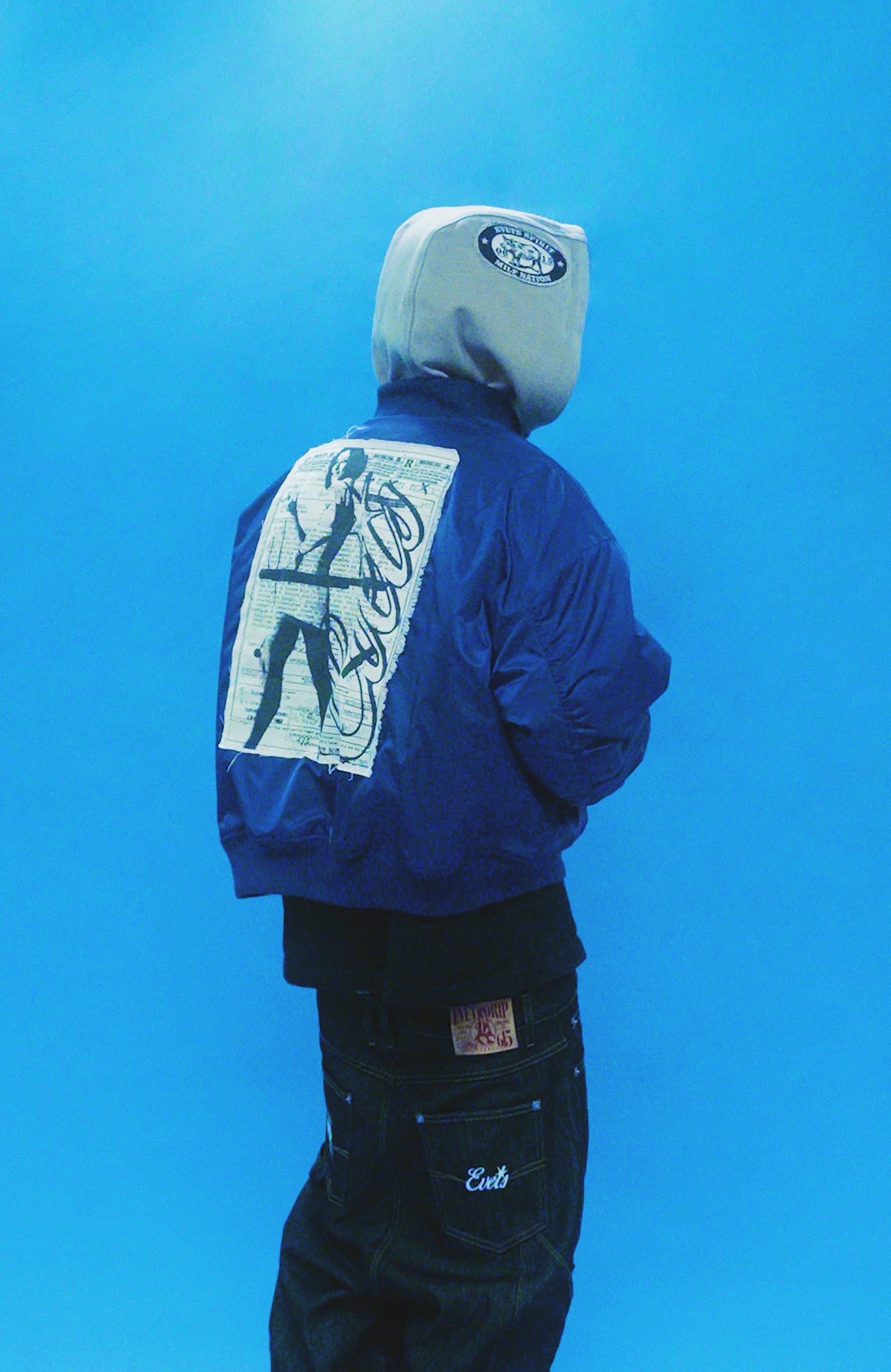 EVETS Graphic Cropped Hooded Bomber, premium urban and streetwear designers apparel on PROJECTISR.com, EVETS