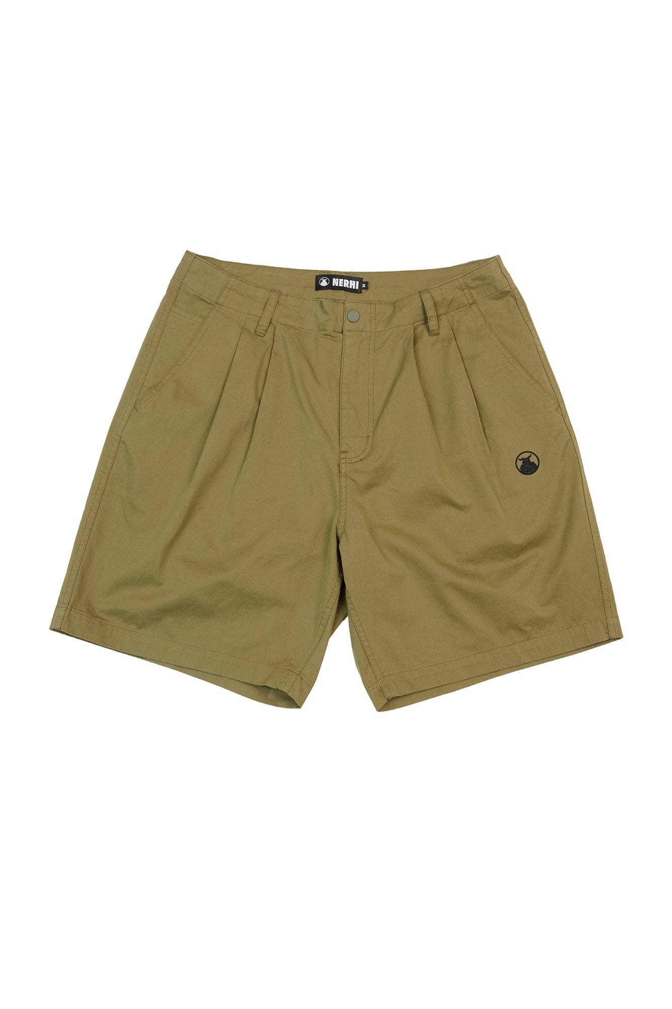 NERHI Essential LOGO Pleated Shorts, premium urban and streetwear designers apparel on PROJECTISR.com, NERHI