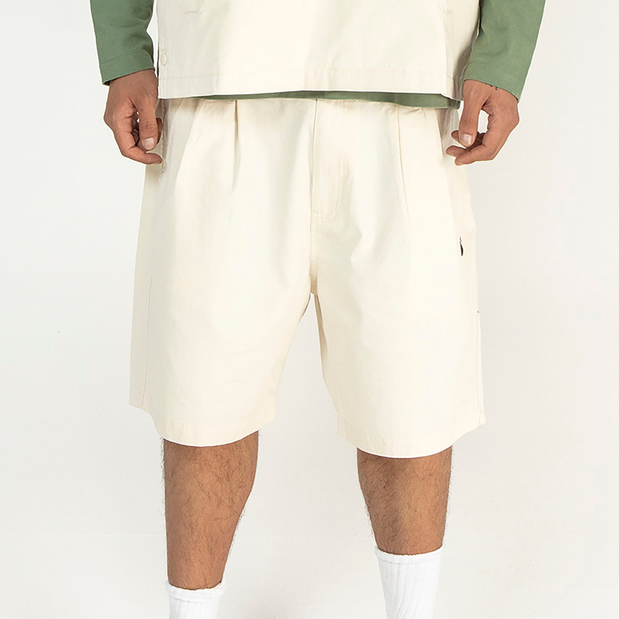 NERHI Essential LOGO Pleated Shorts, premium urban and streetwear designers apparel on PROJECTISR.com, NERHI