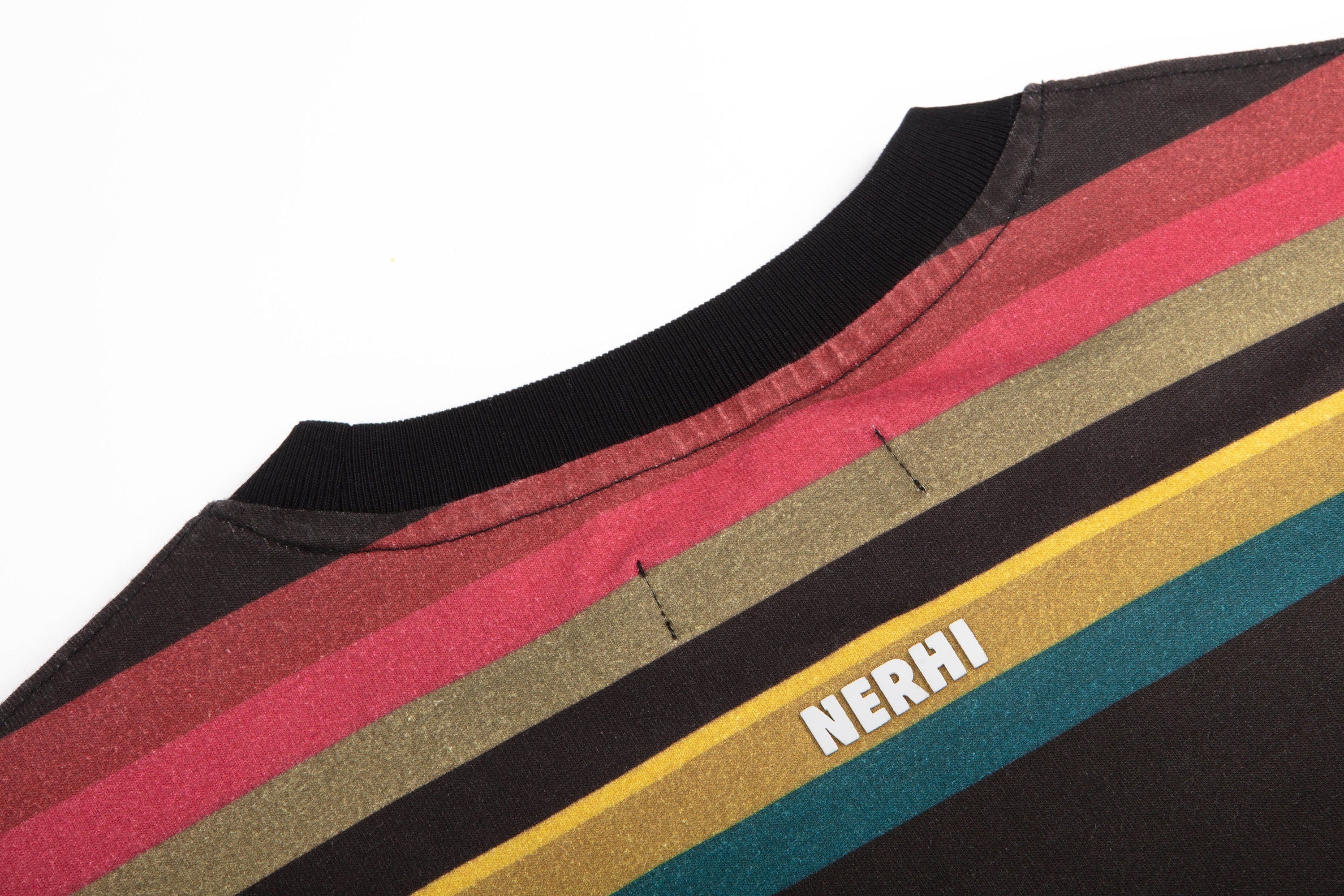 NERHI Striped LOGO Patch T-Shirt, premium urban and streetwear designers apparel on PROJECTISR.com, NERHI