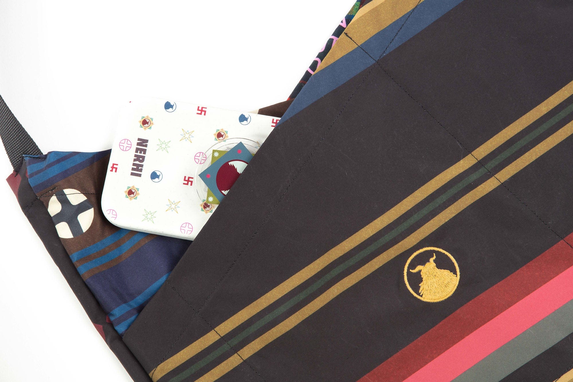 NERHI Monogram Back Striped Crossbody Bag, premium urban and streetwear designers apparel on PROJECTISR.com, NERHI