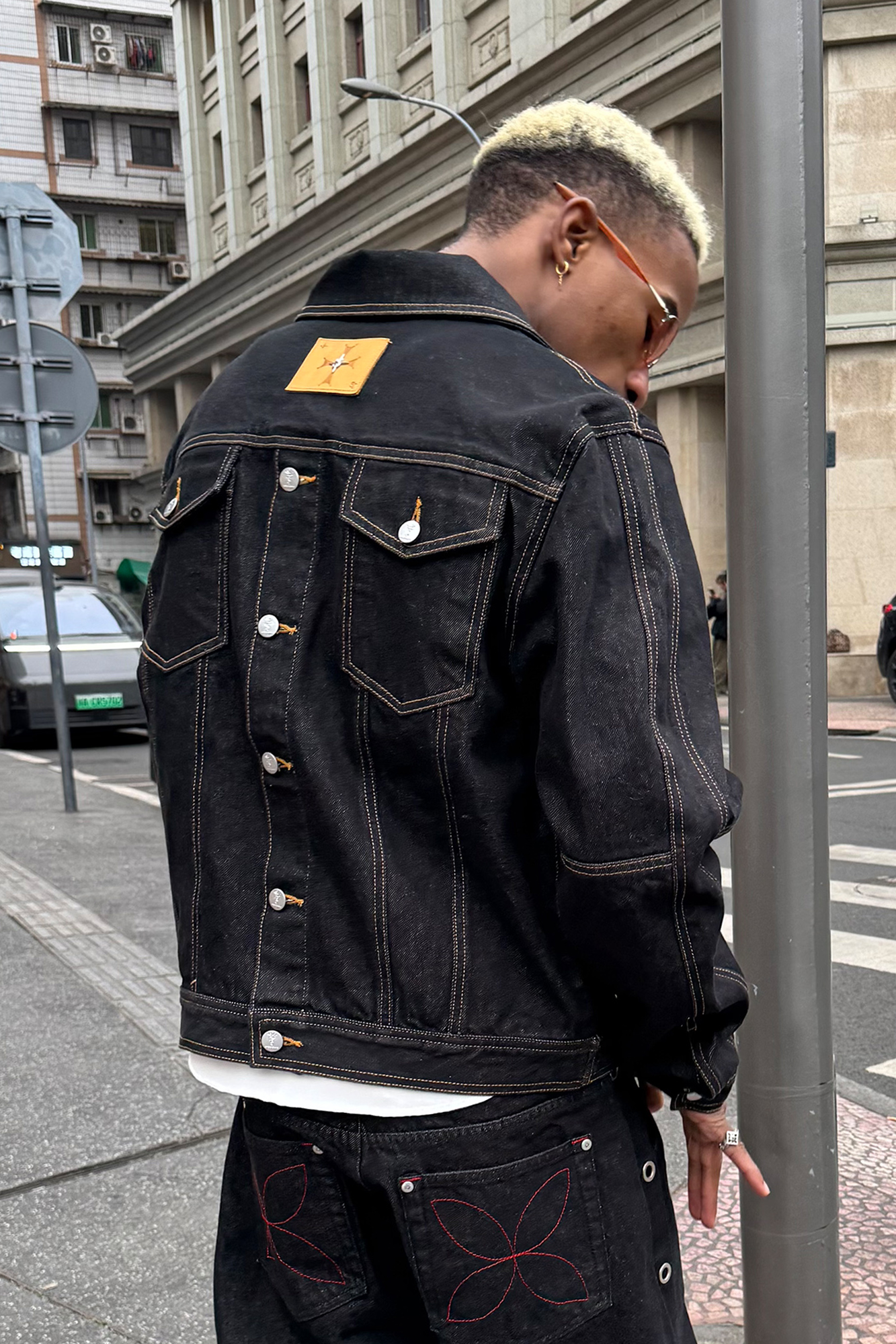 STEEPC Reversed-Panel Raw Denim Cropped Jacket, premium urban and streetwear designers apparel on PROJECTISR.com, STEEPC