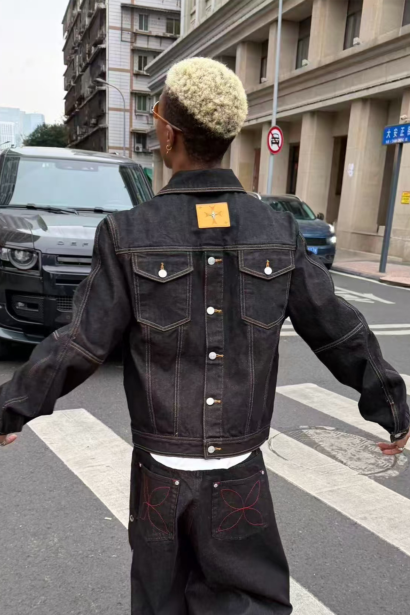 STEEPC Reversed-Panel Raw Denim Cropped Jacket, premium urban and streetwear designers apparel on PROJECTISR.com, STEEPC